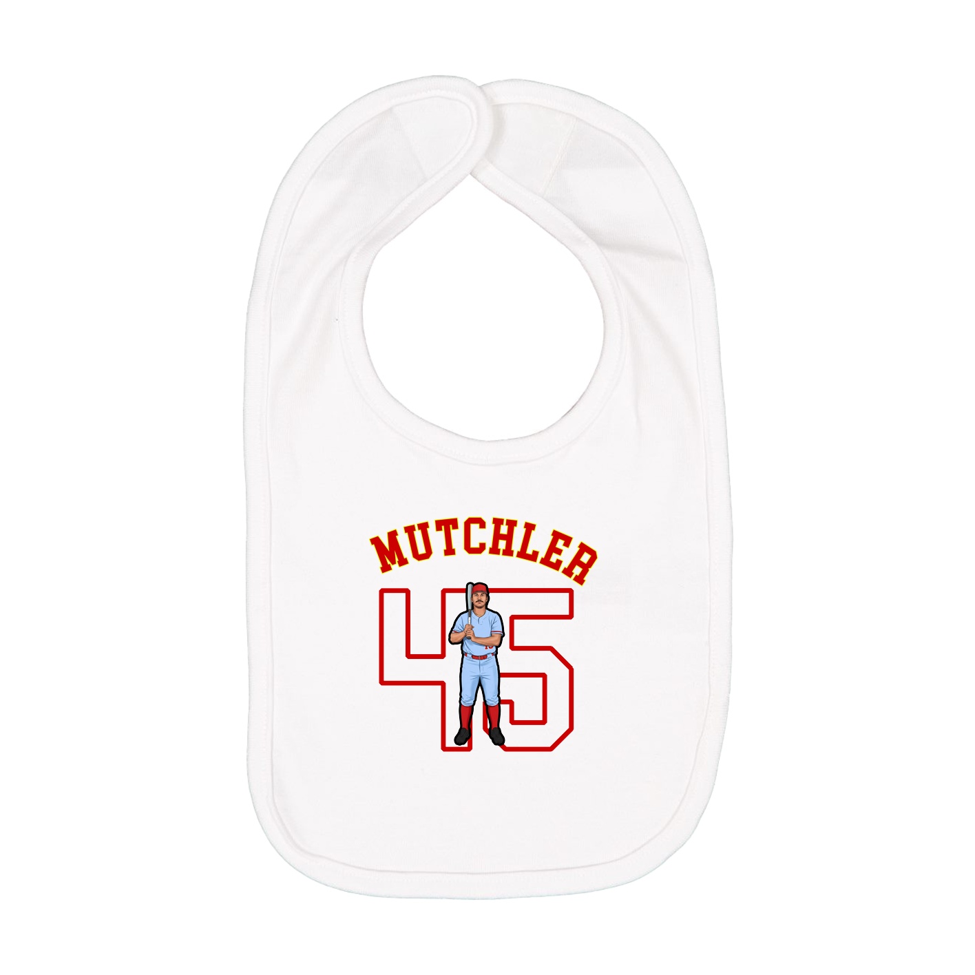 Infant Bib — Shirsey Arch in White