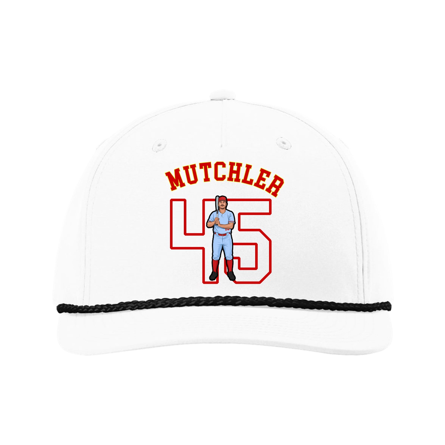 Five-Panel Classic Rope Cap — Shirsey Arch in White