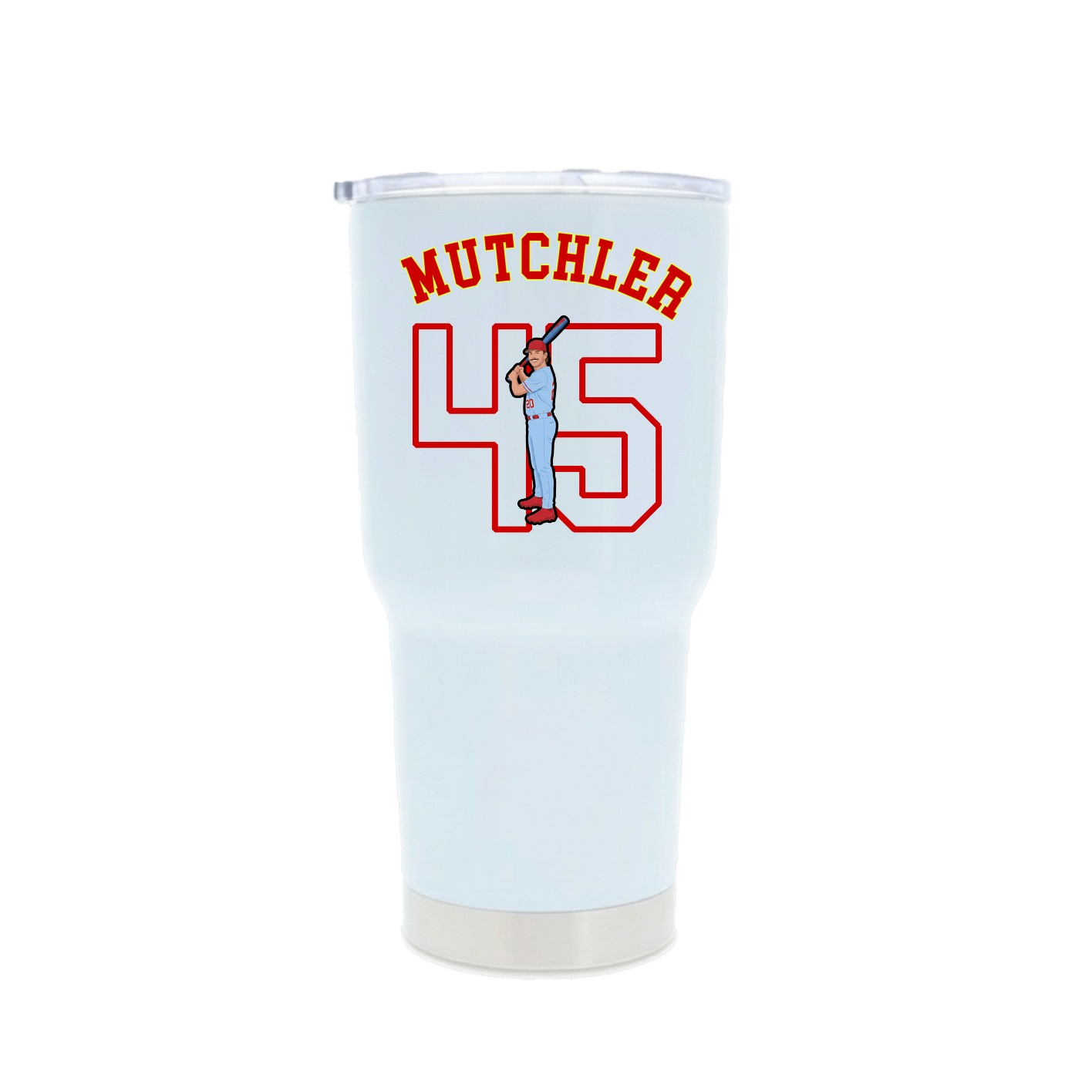30oz Stainless Steel Tumbler — Shirsey Arch in White