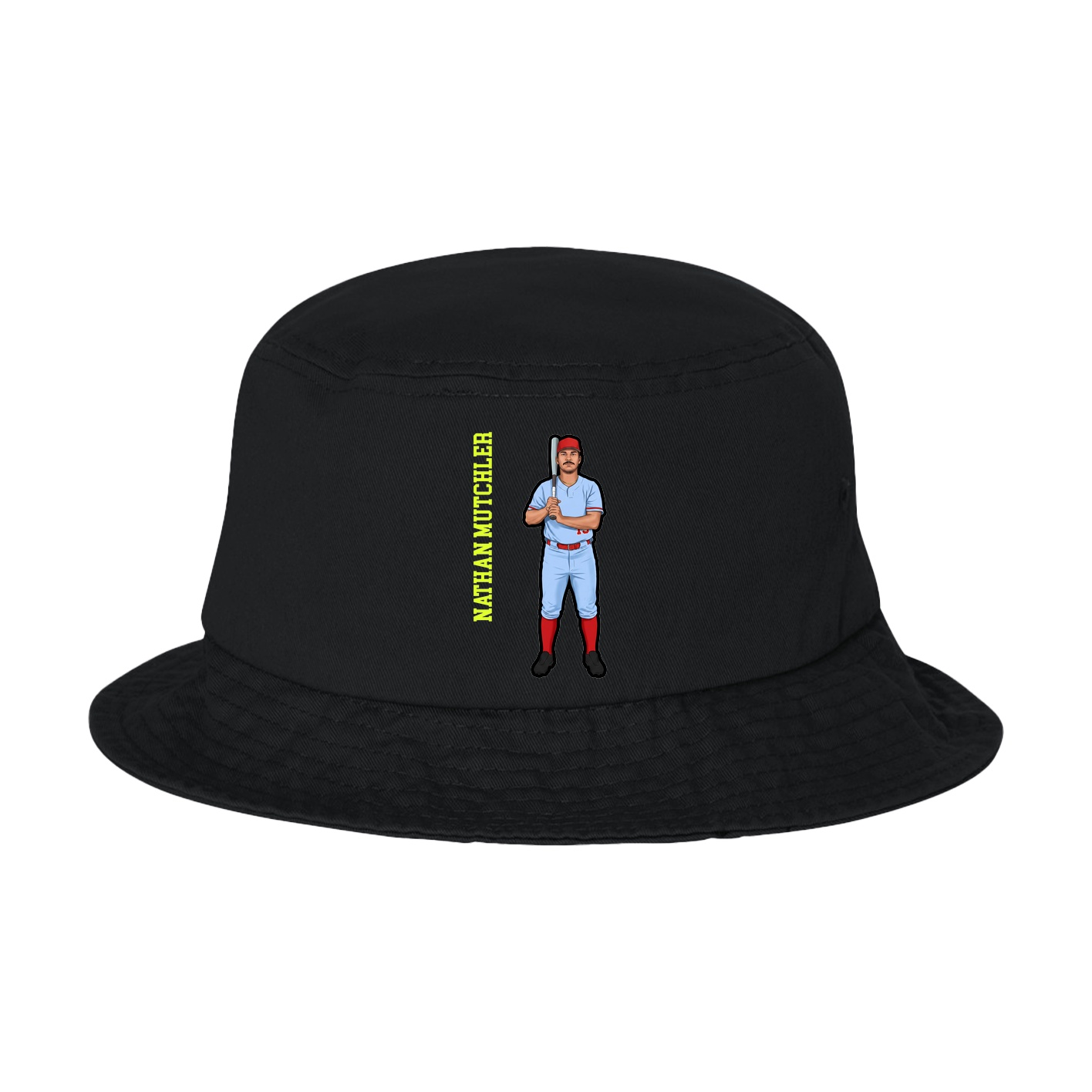 Bucket Cap — Name Vertical in Black