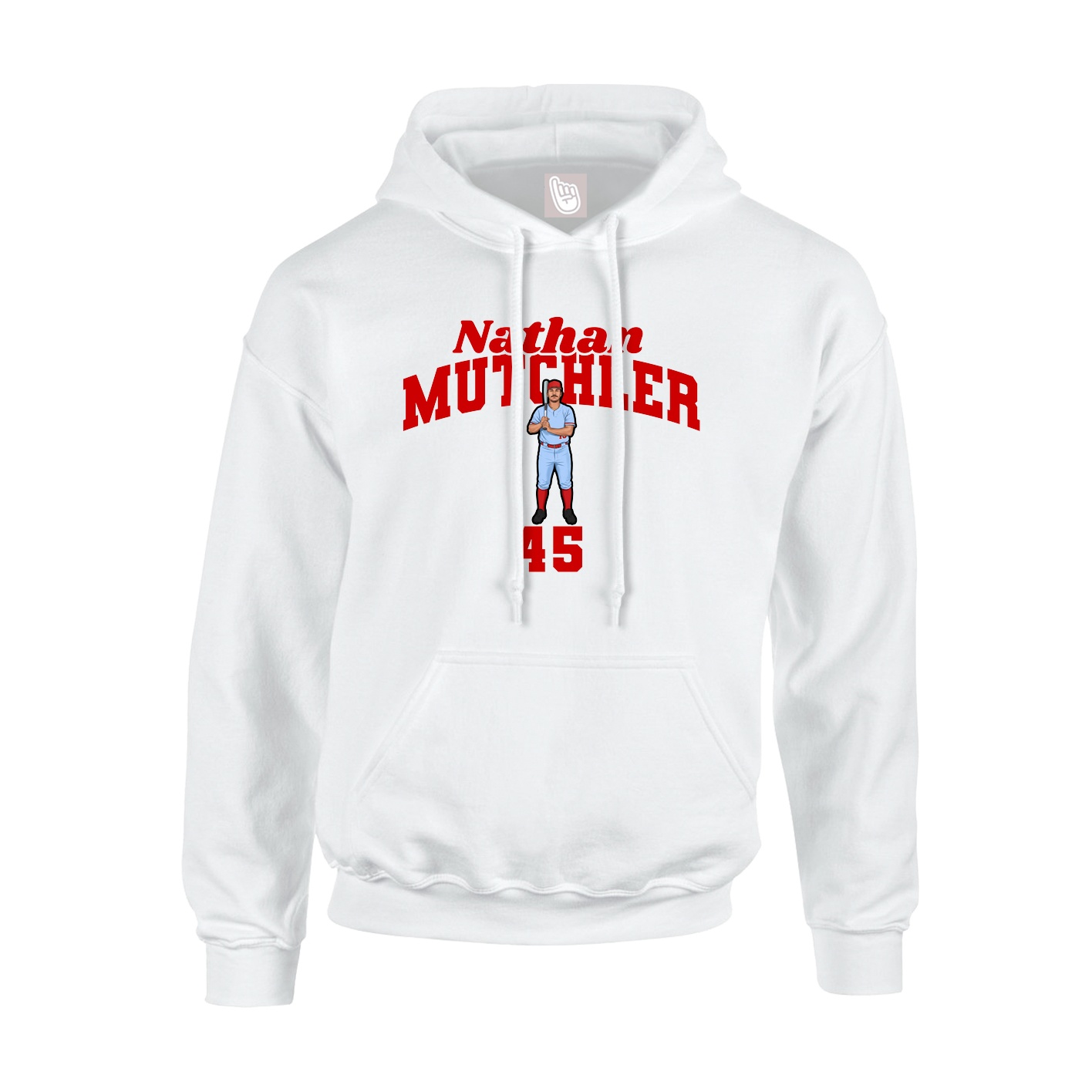 Youth Hoodie — Signature Arch in White