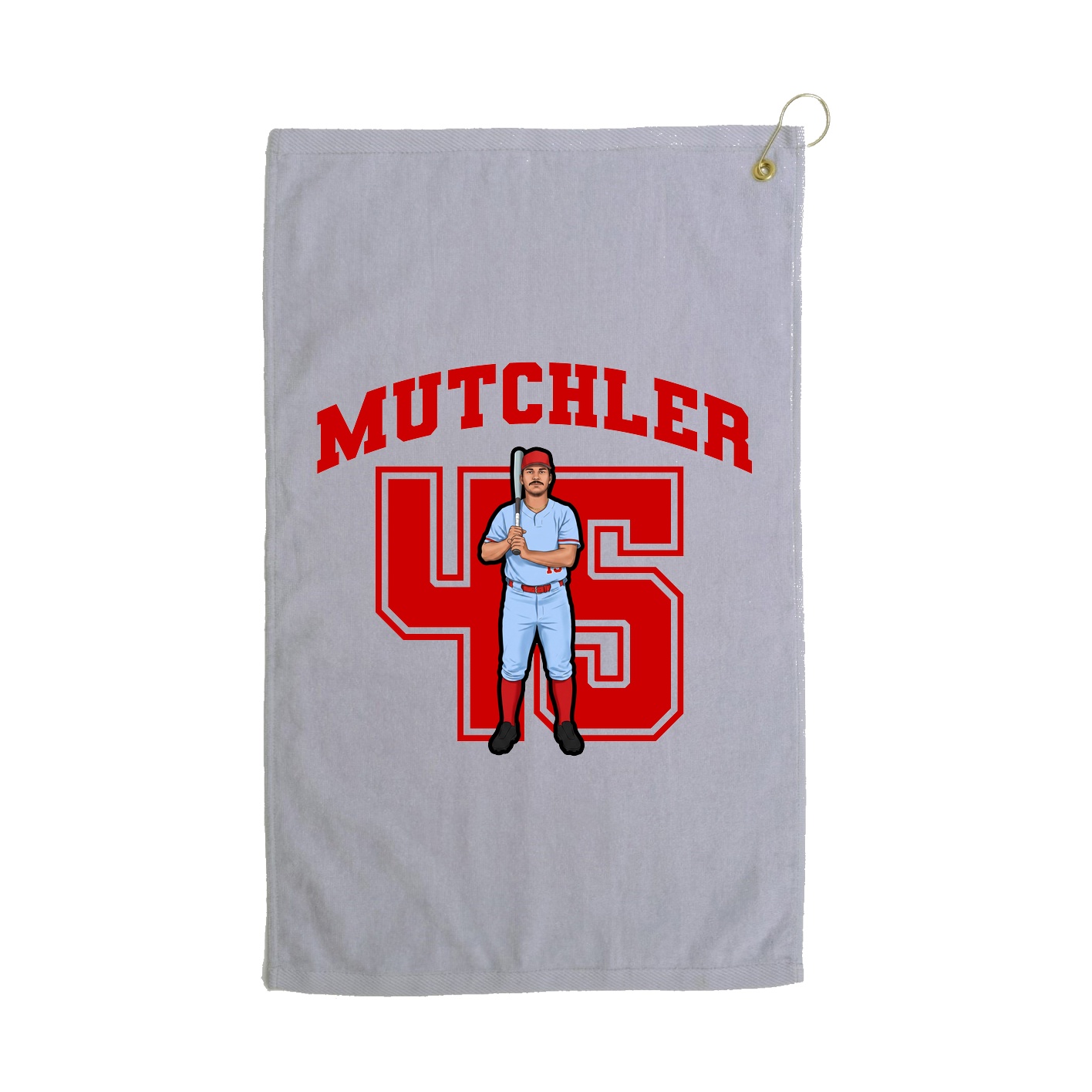 Golf Towel — Number in Grey