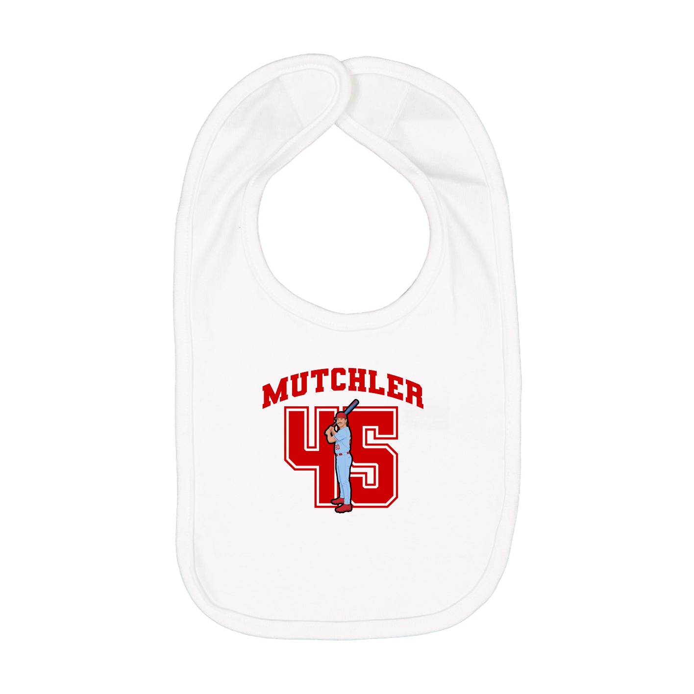 Infant Bib — Number in White