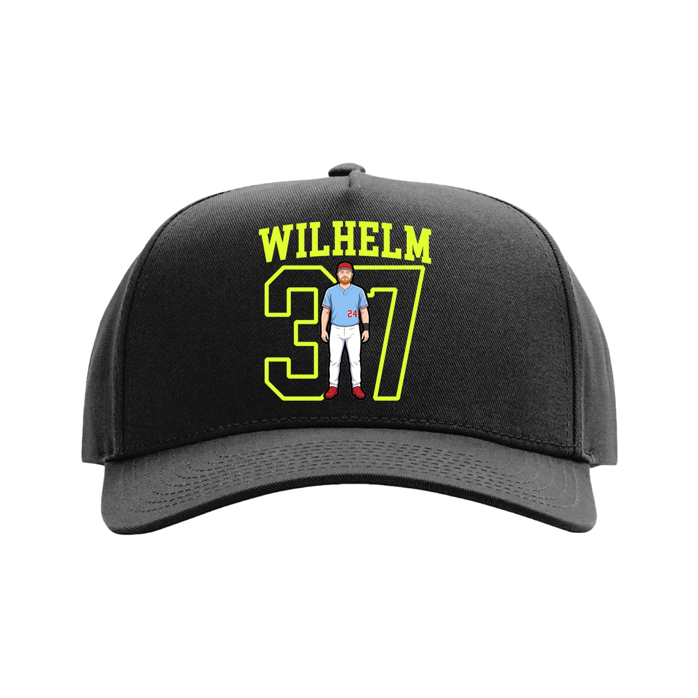 Full Fabric Five-Panel Champ Cap — Shirsey in Black