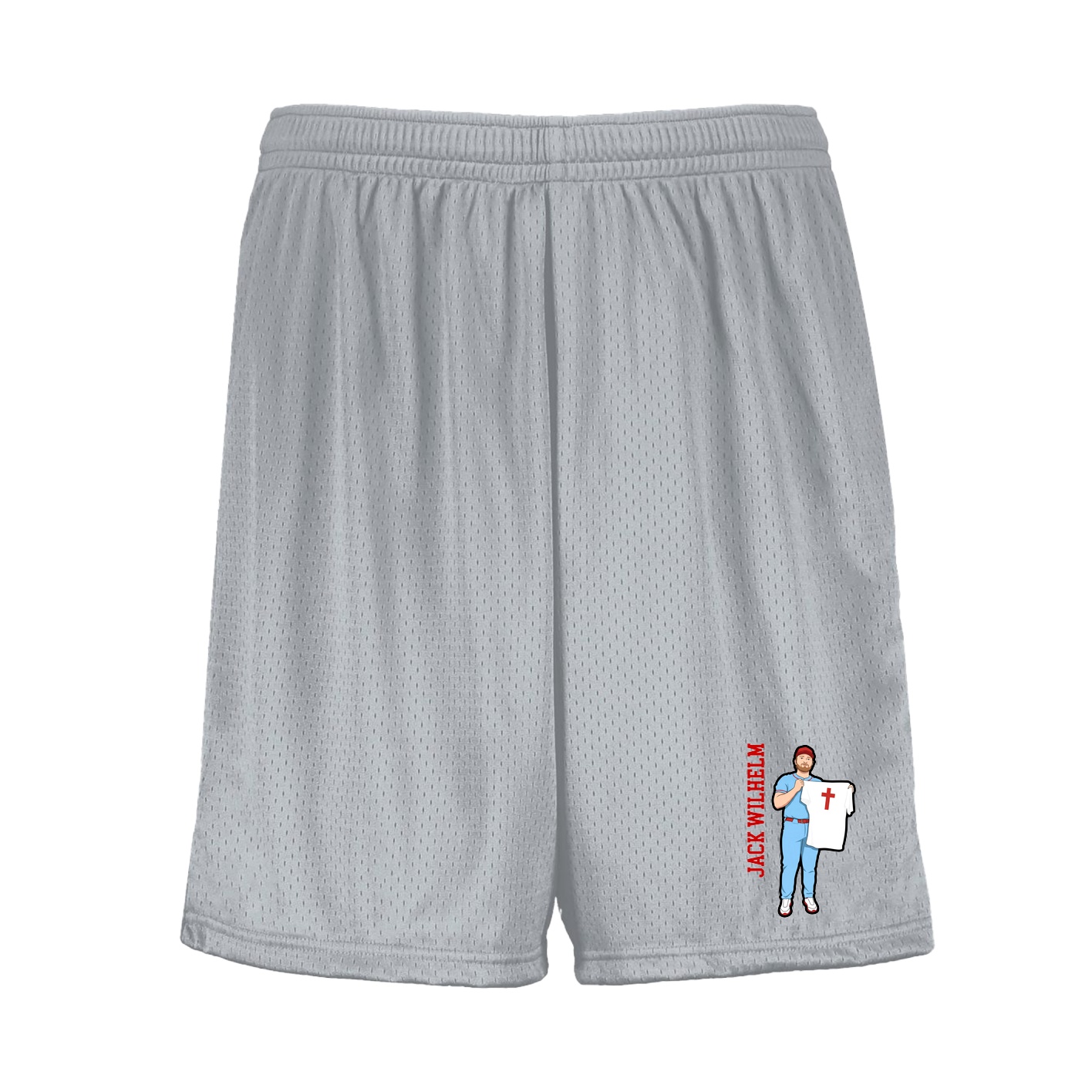 Shorts — Name Vertical in Silver