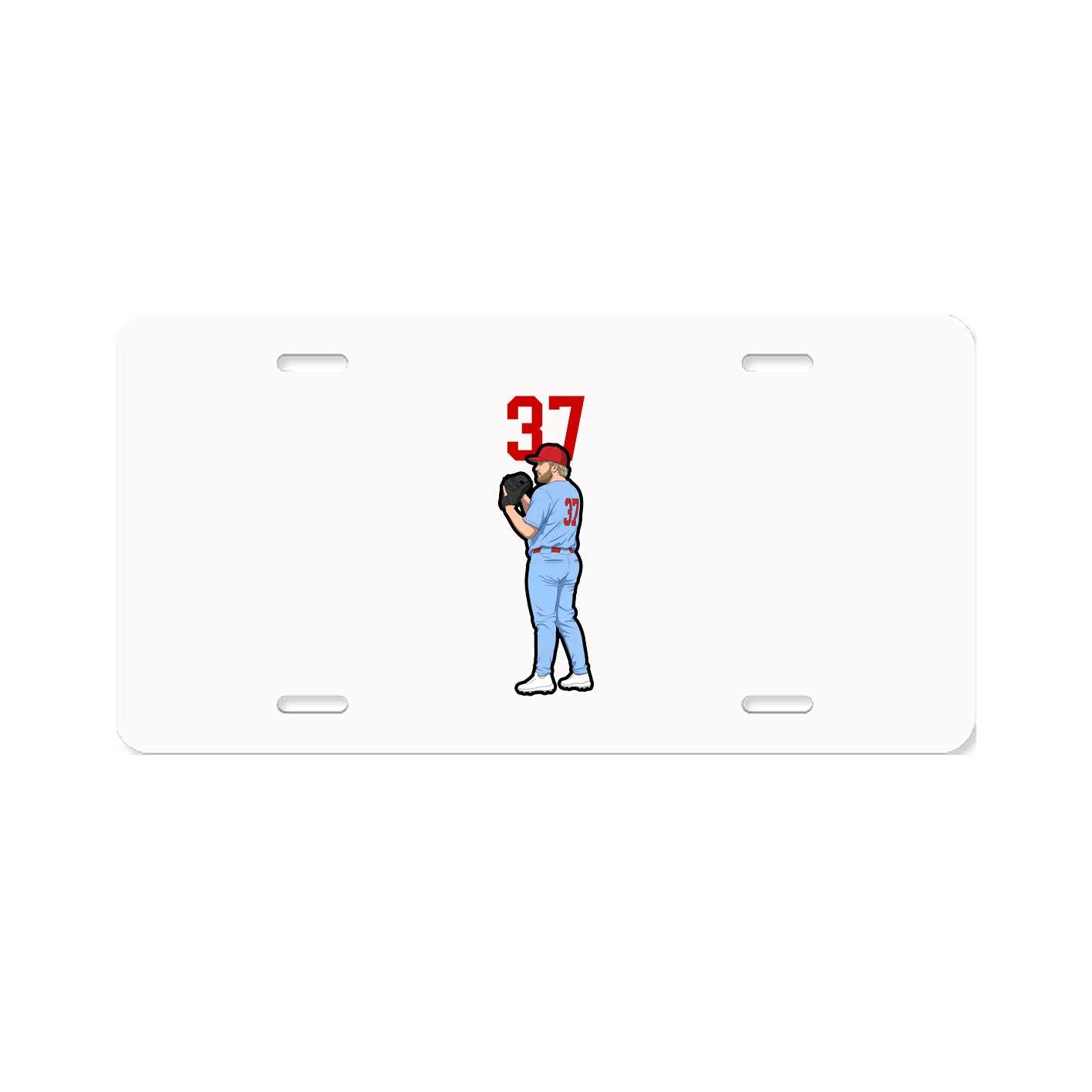 License Plate — Number Top in Classic