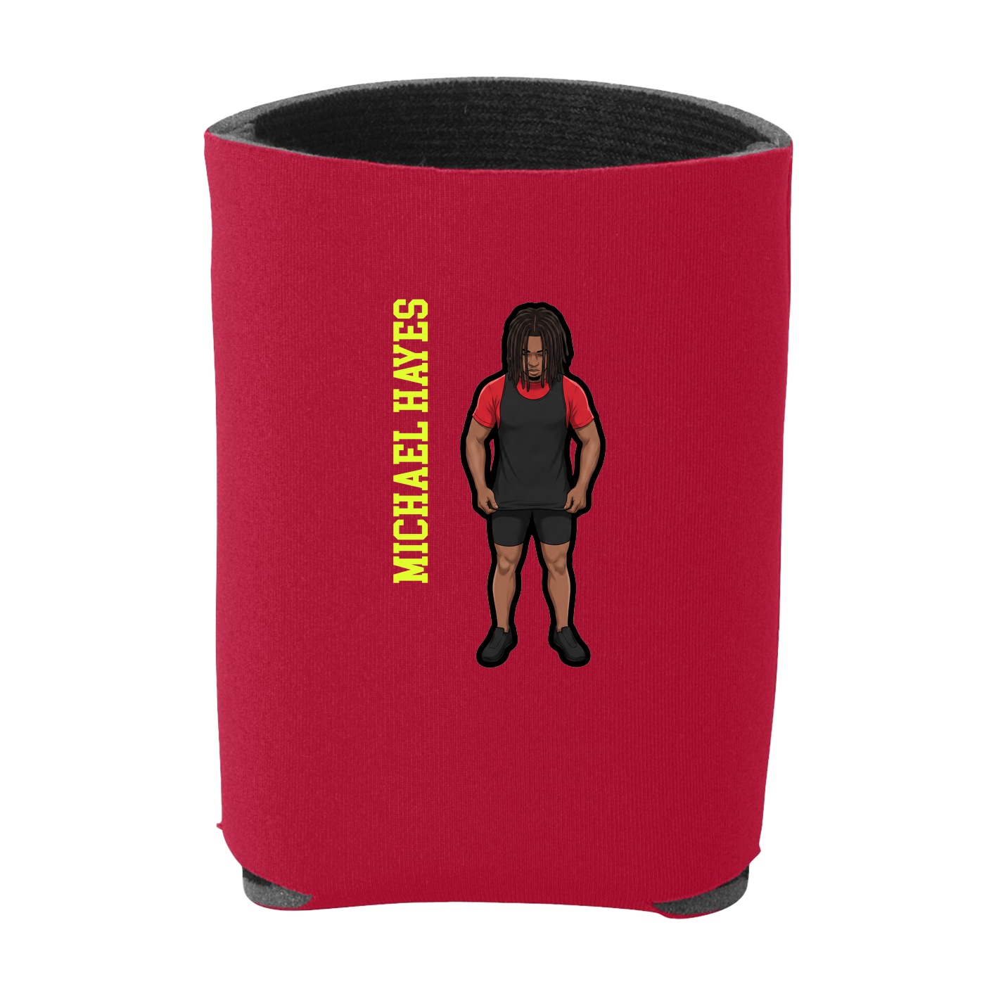 Can Holder — Name Vertical in Red