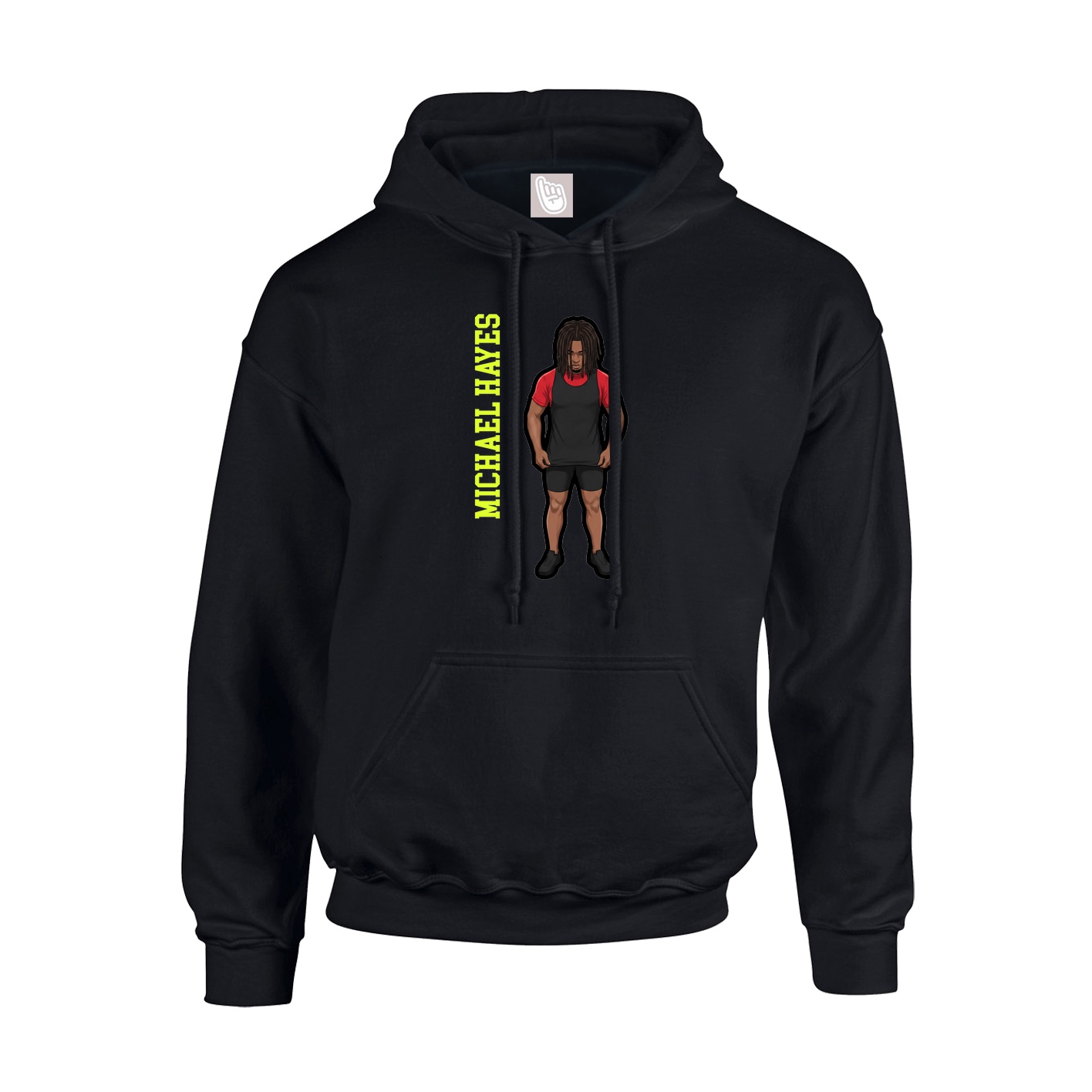 Youth Hoodie — Name Vertical in Black