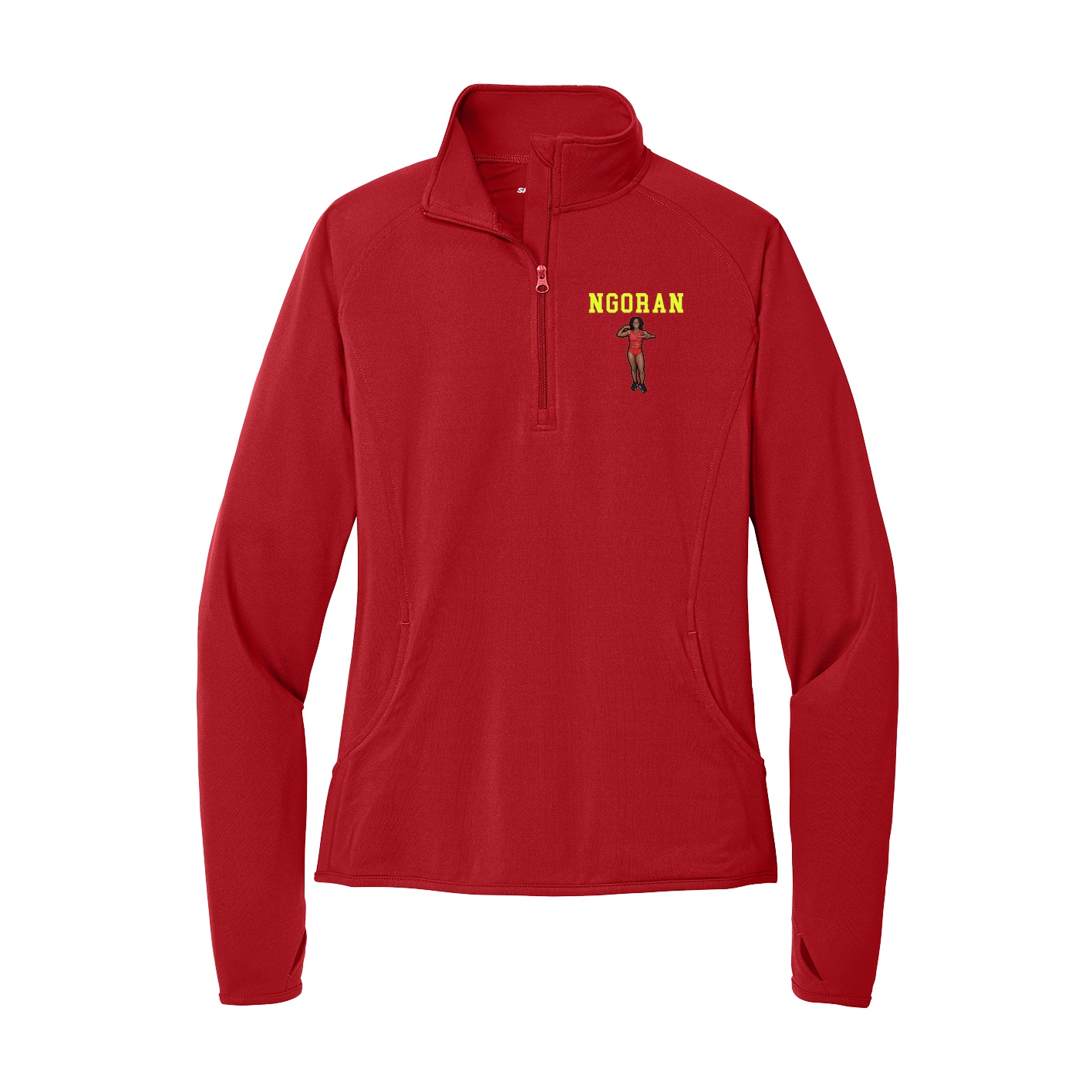 Women's Q-Zip Pullover — Shirsey in Red