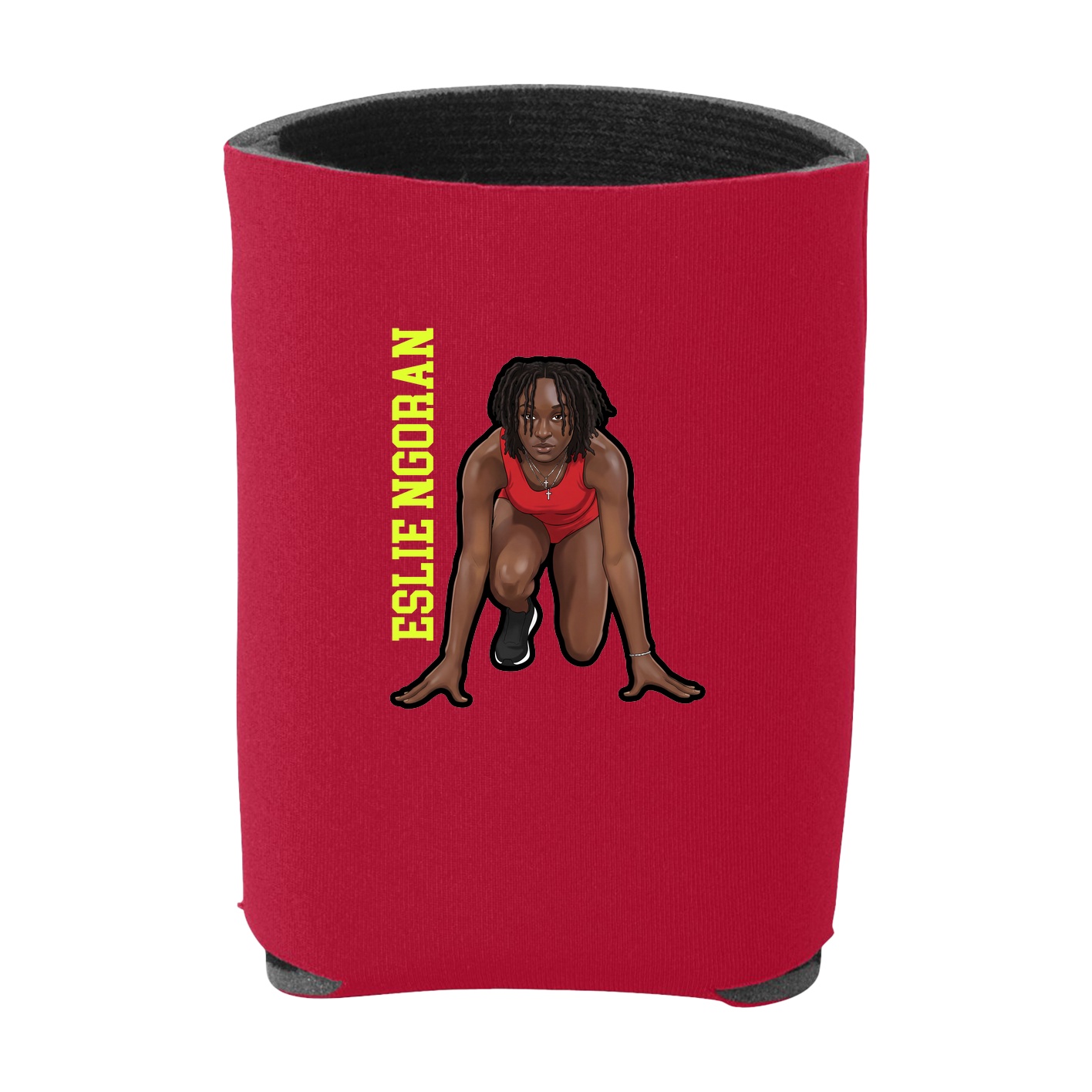 Can Holder — Name Vertical in Red