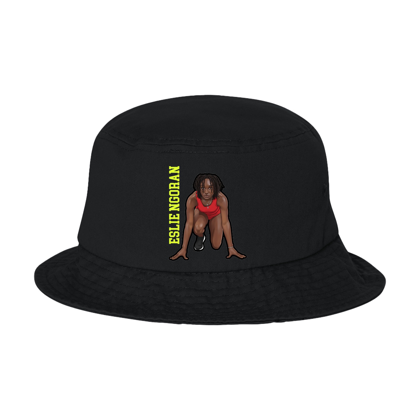 Bucket Cap — Name Vertical in Black