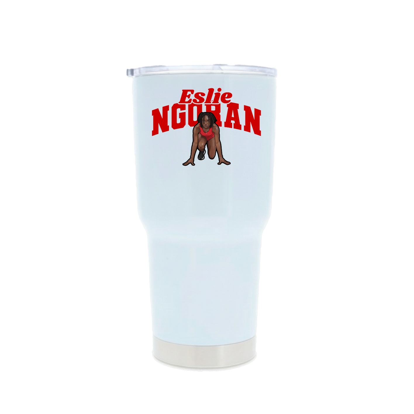 30oz Stainless Steel Tumbler — Signature Arch in White