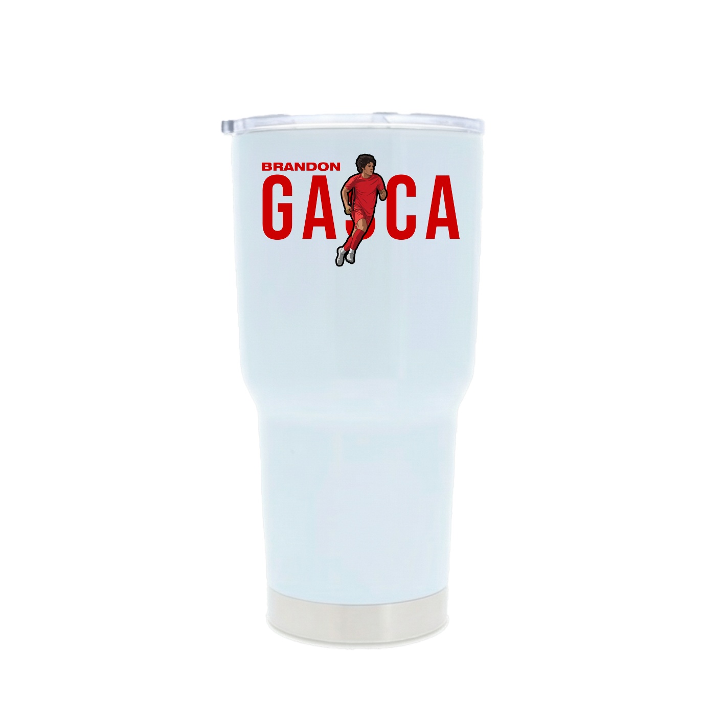 30oz Stainless Steel Tumbler — Player Name in White