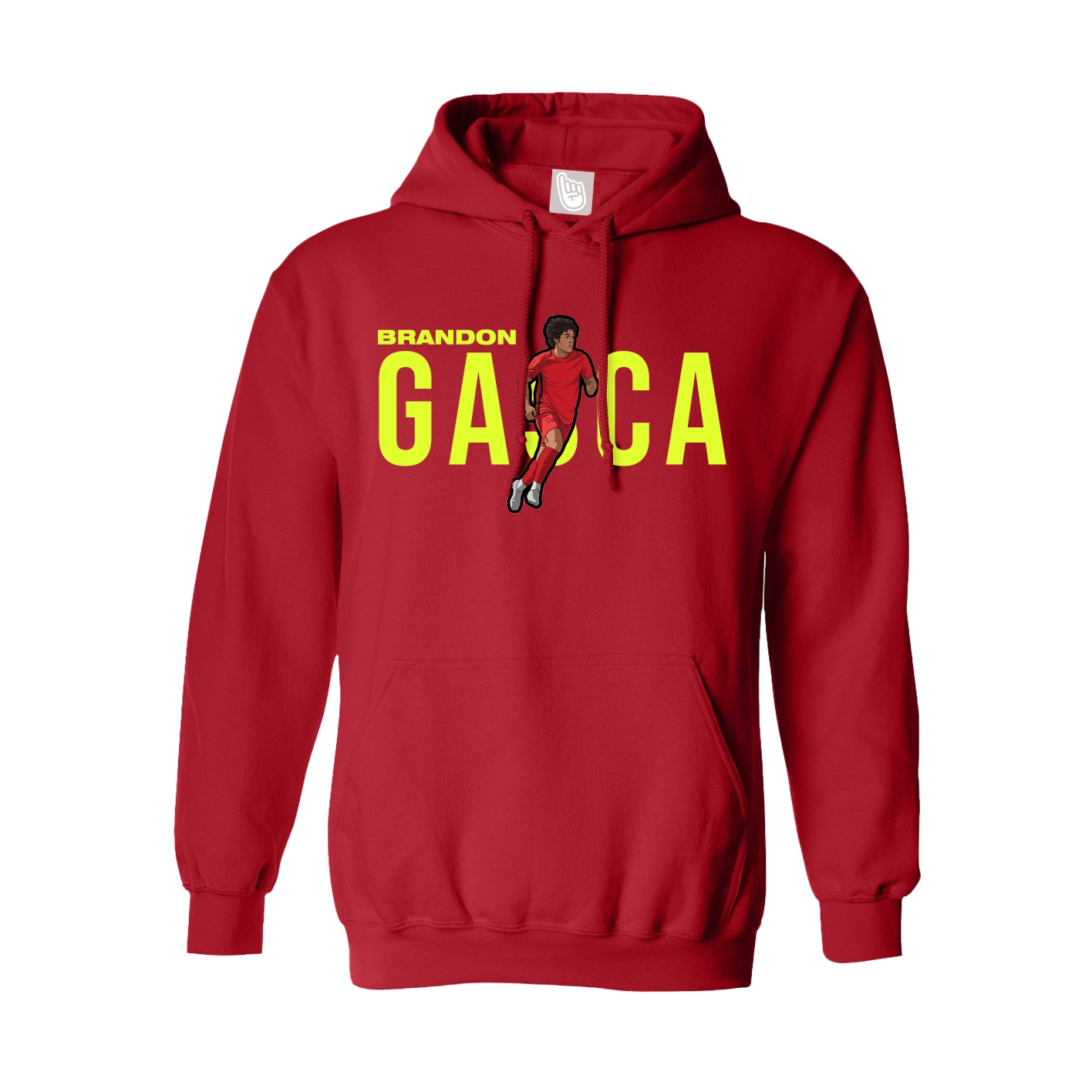 Youth Hoodie — Player Name in Red