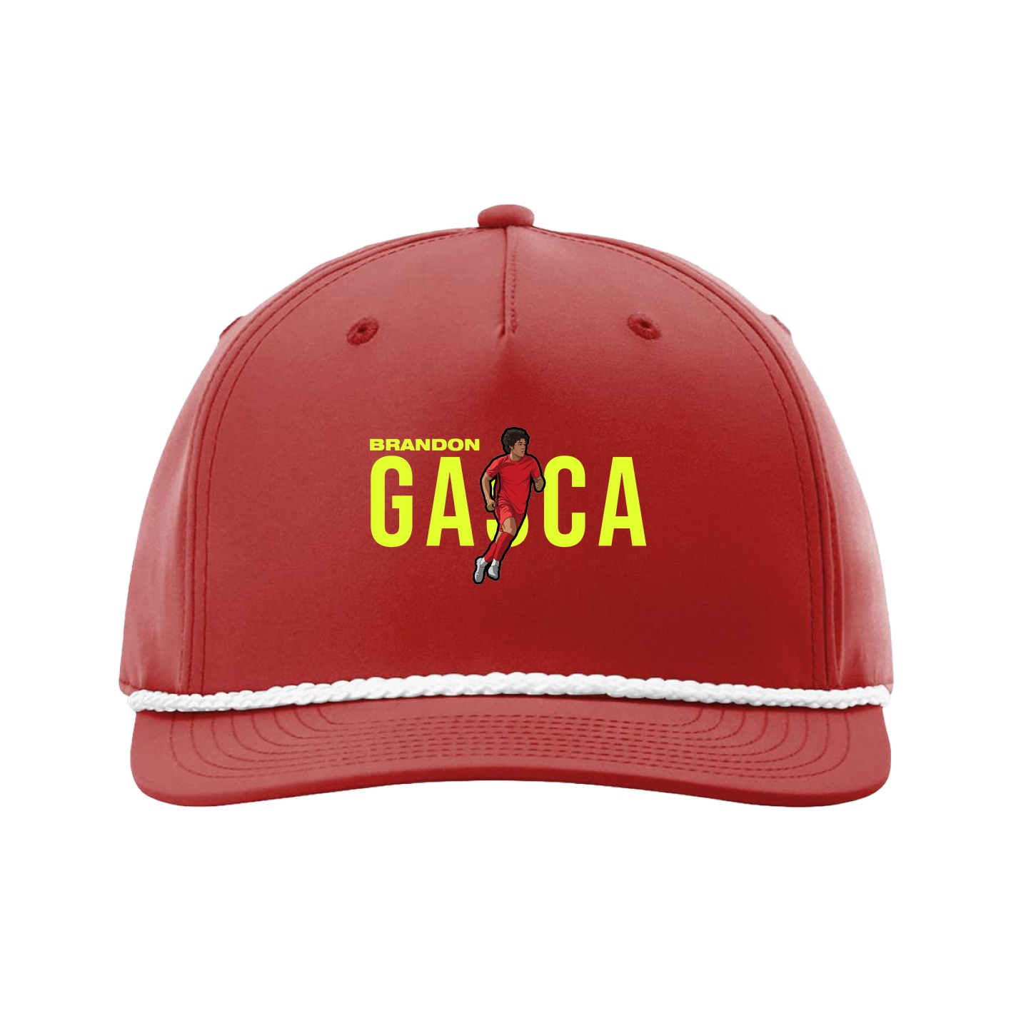Five-Panel Classic Rope Cap — Player Name in Red