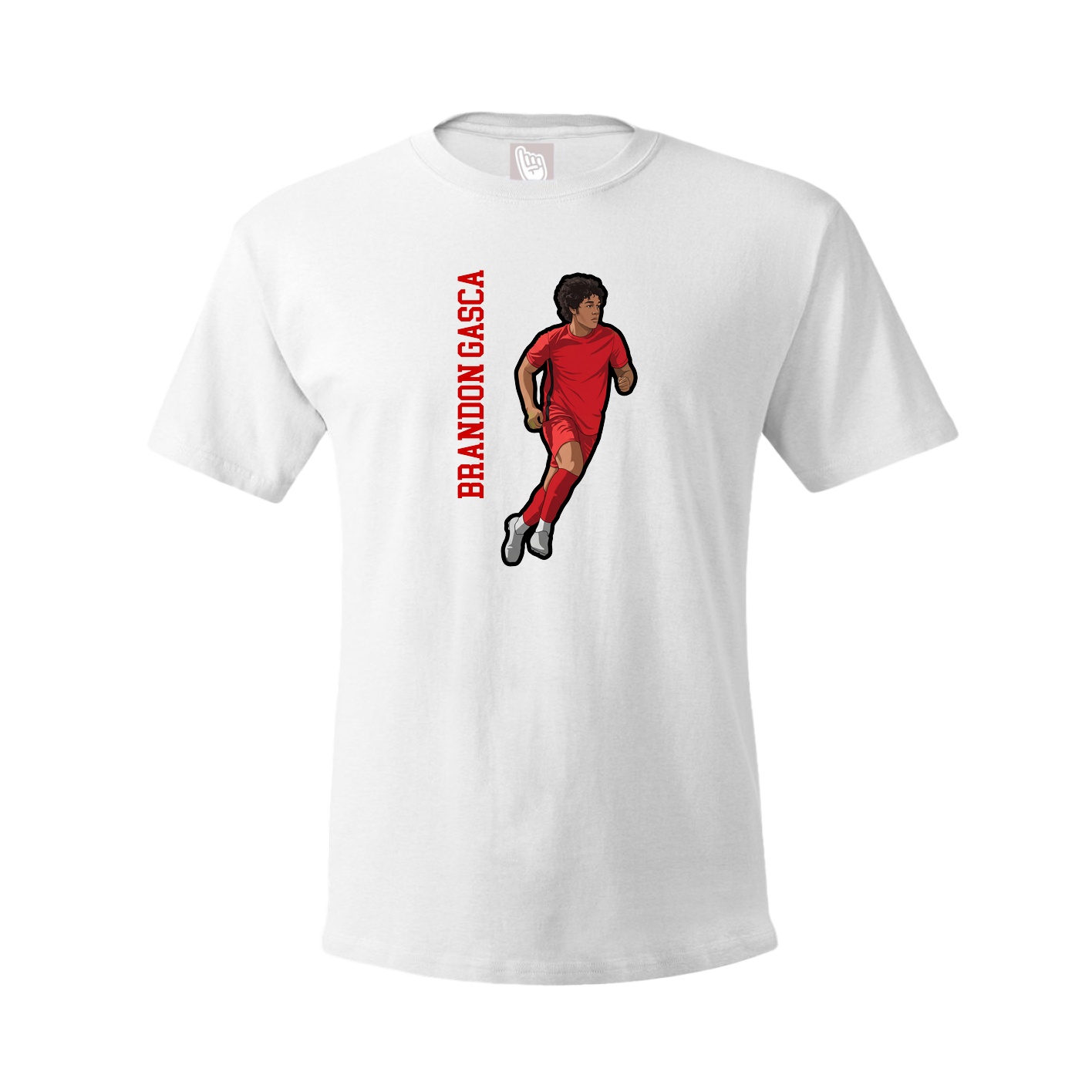 Tee — Name Vertical in White