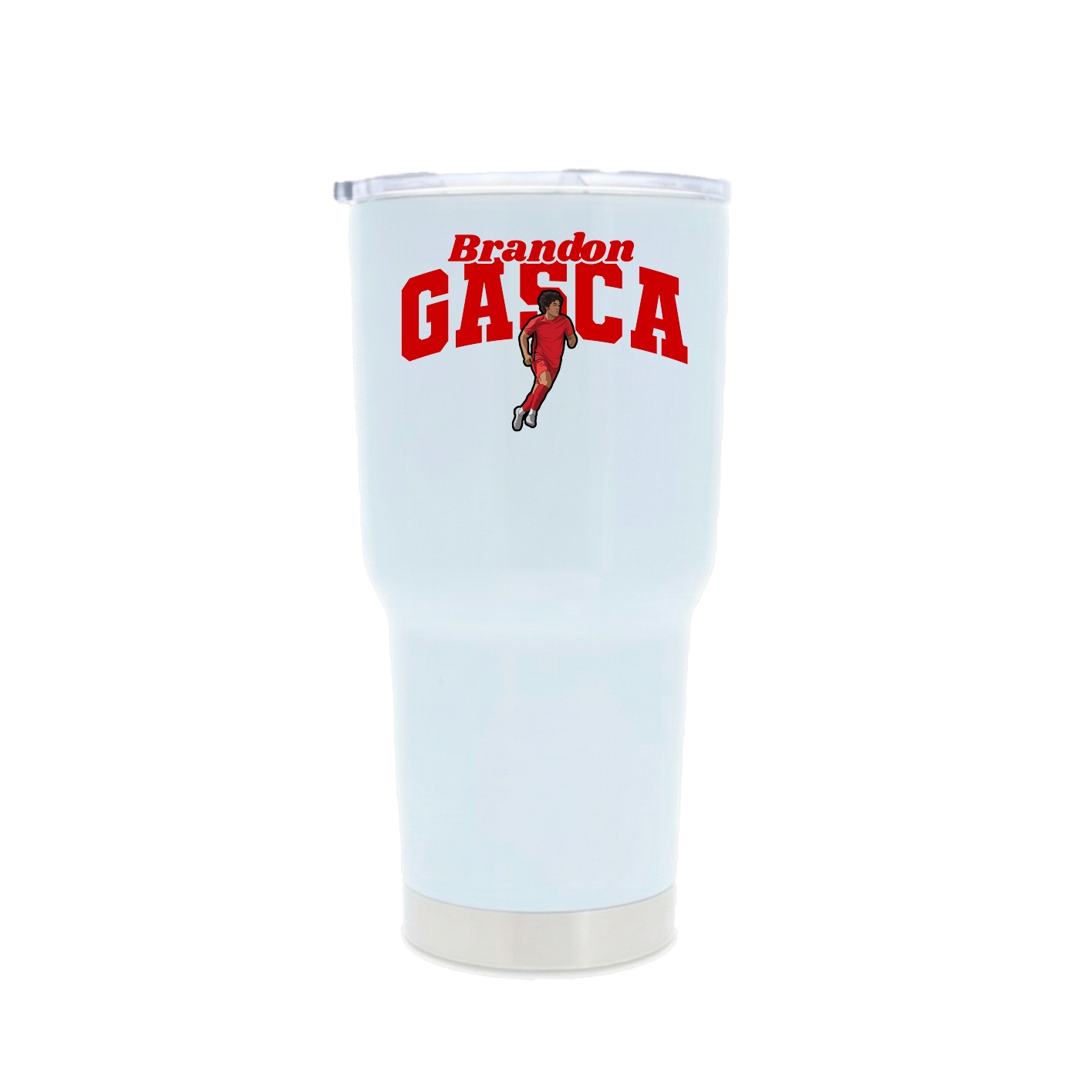 30oz Stainless Steel Tumbler — Signature Arch in White