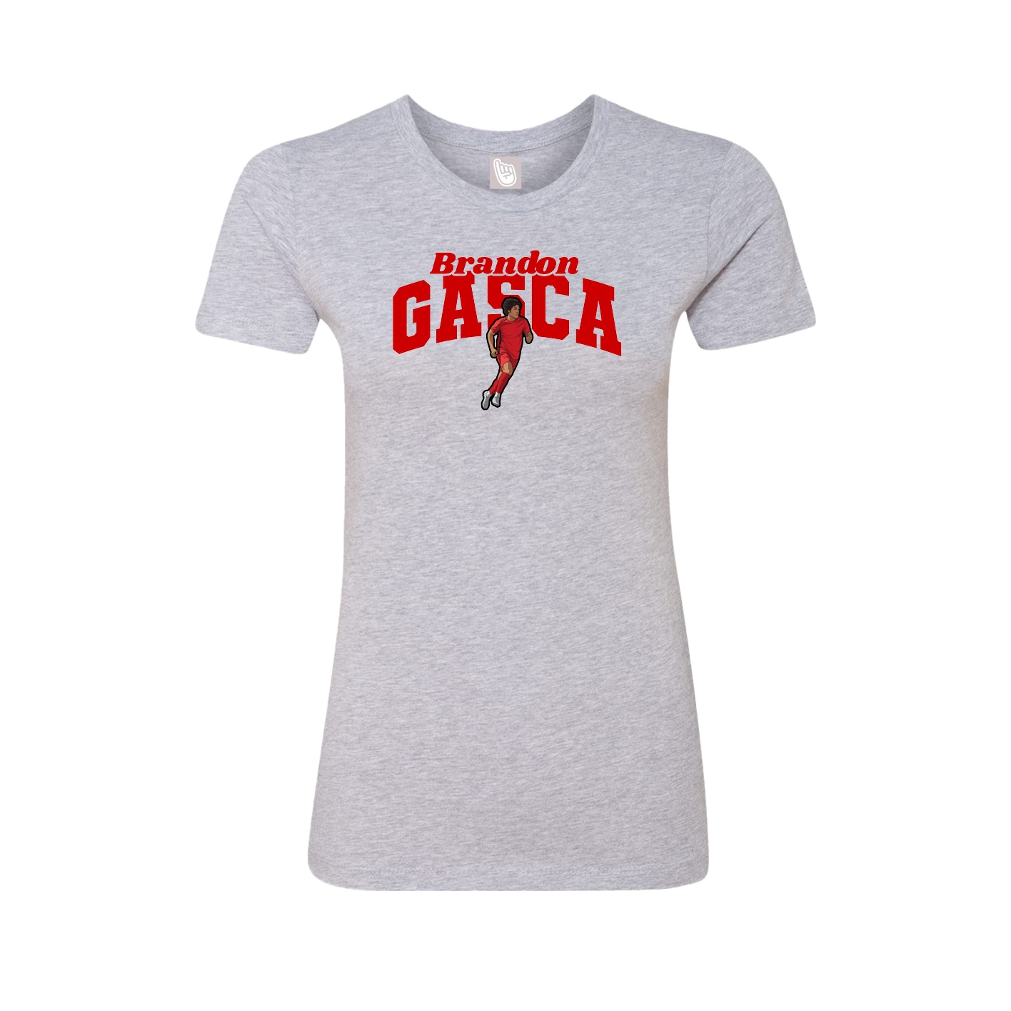 Fitted Women's Tee — Signature Arch in Grey