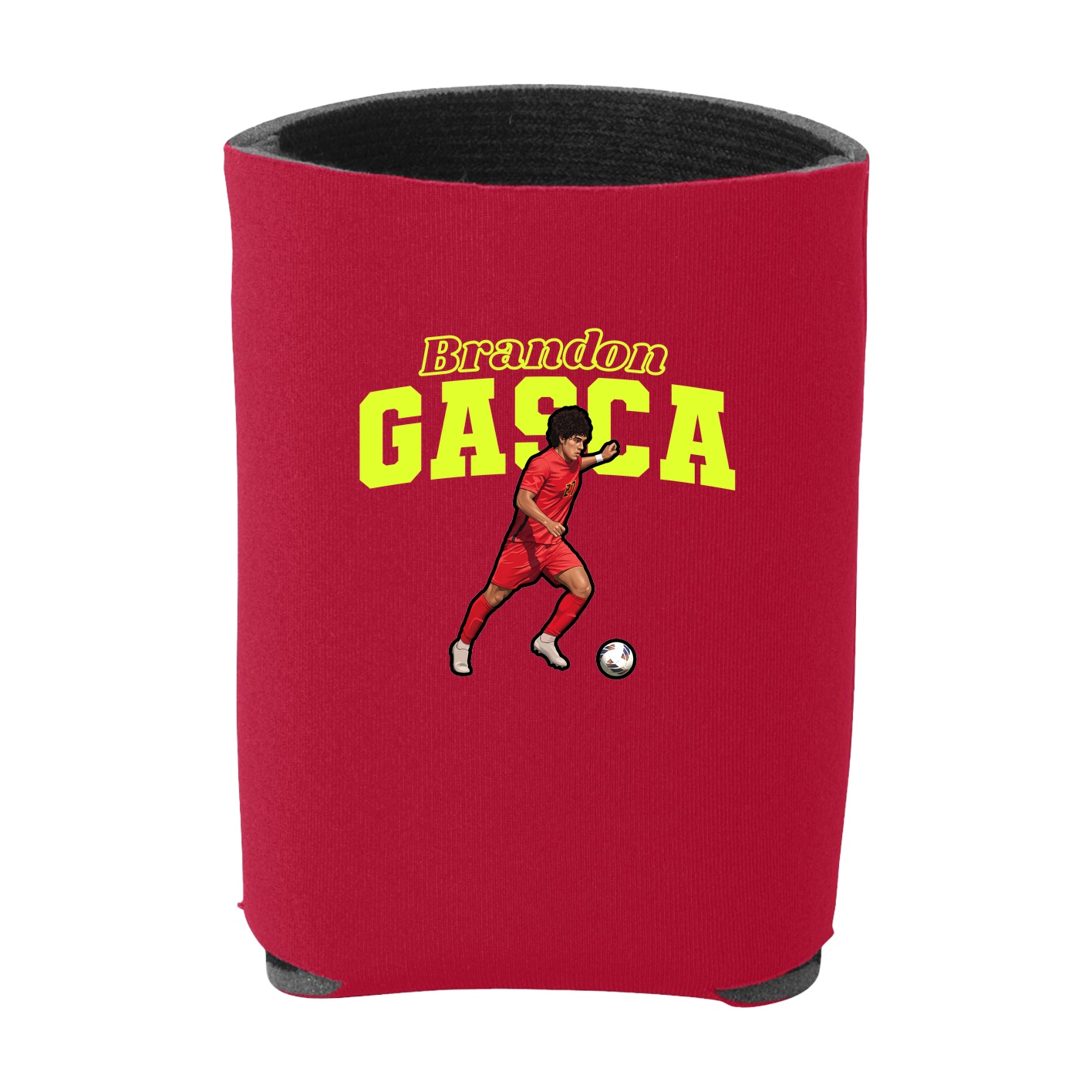 Can Holder — Name Arch in Red