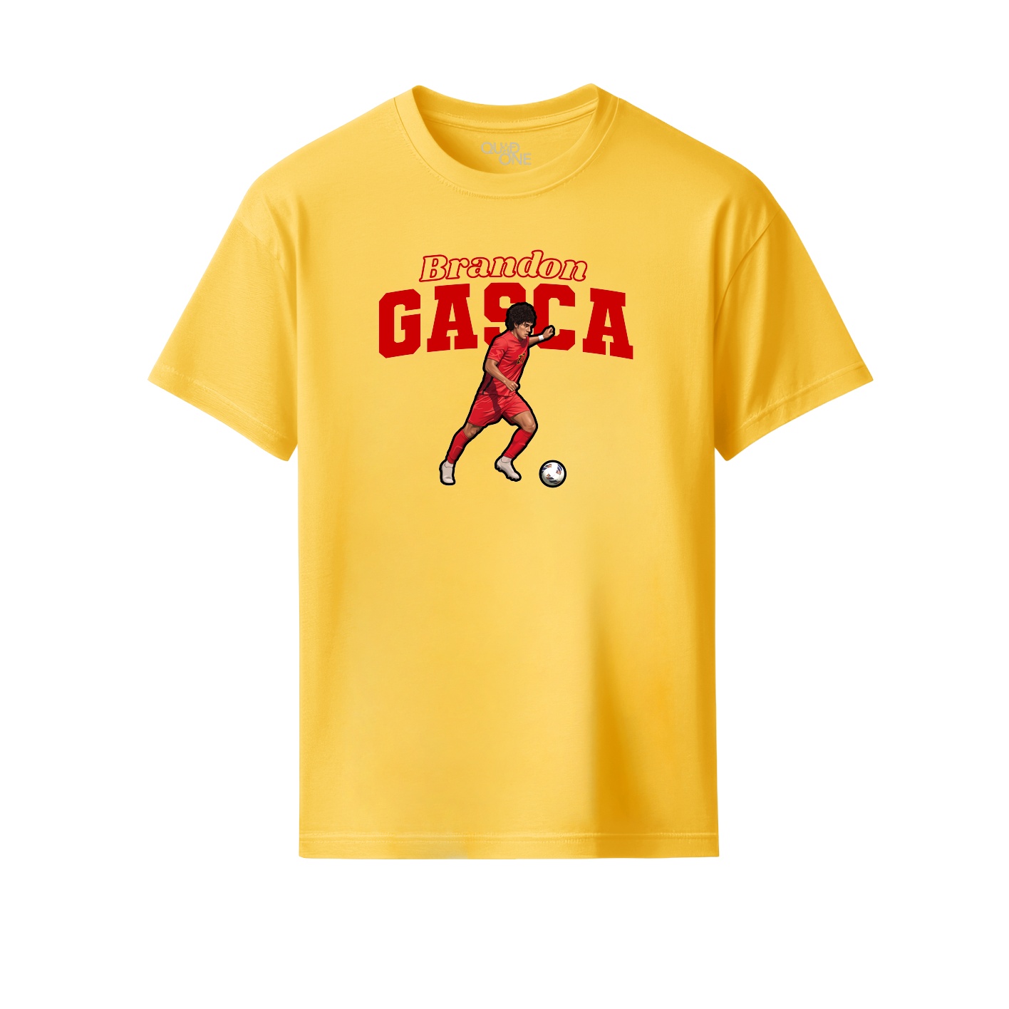 Youth Tee — Name Arch in Yellow