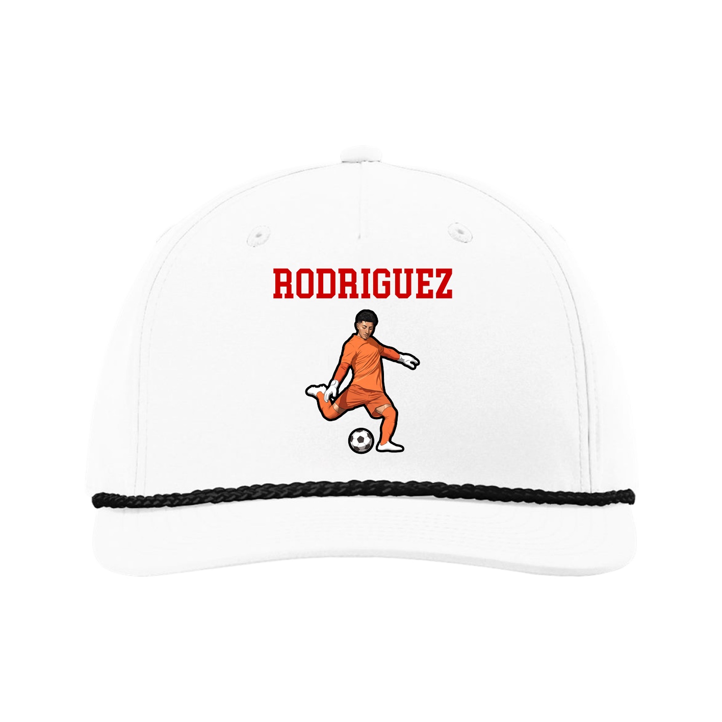 Five-Panel Classic Rope Cap — Shirsey in White
