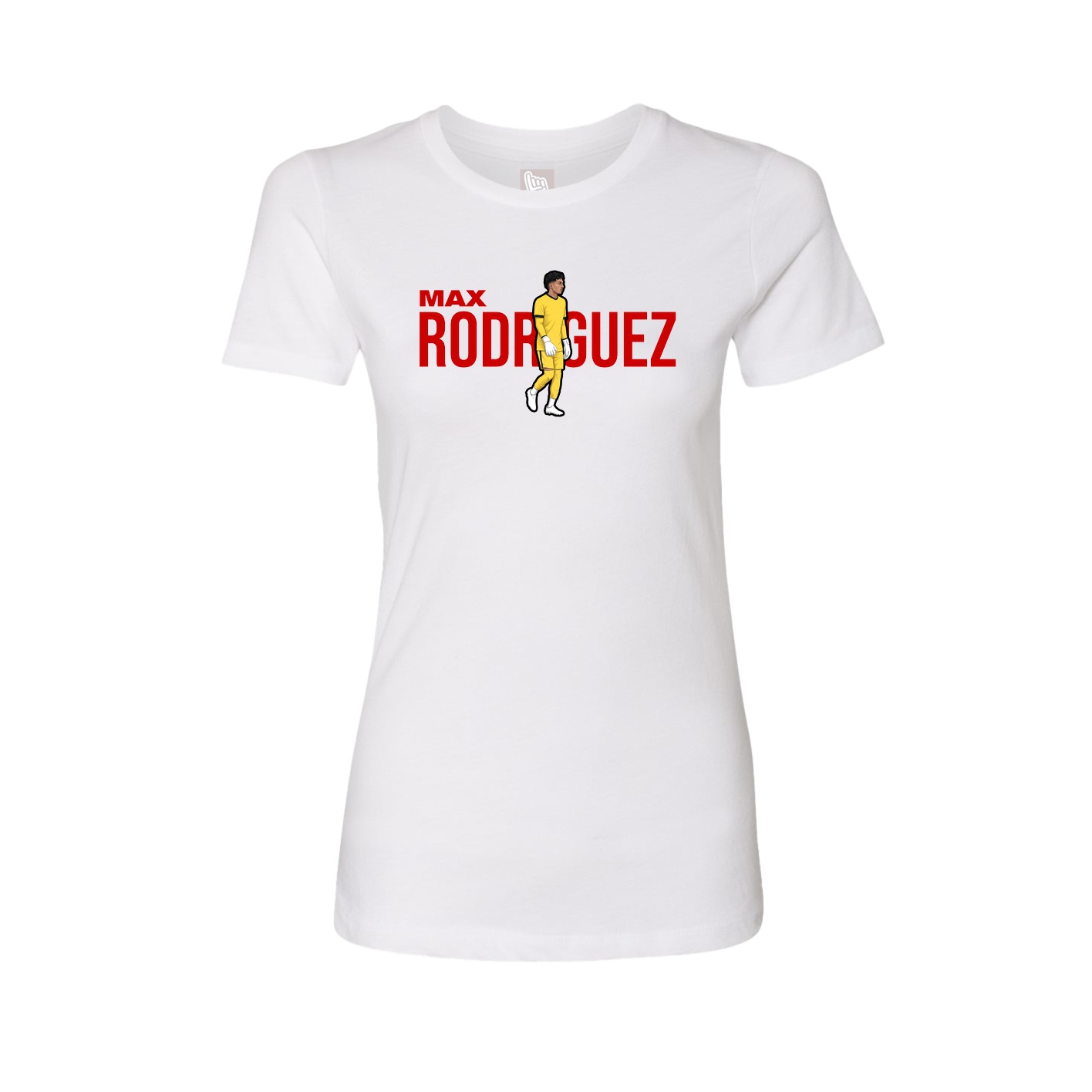 Fitted Women's Tee — Player Name in White