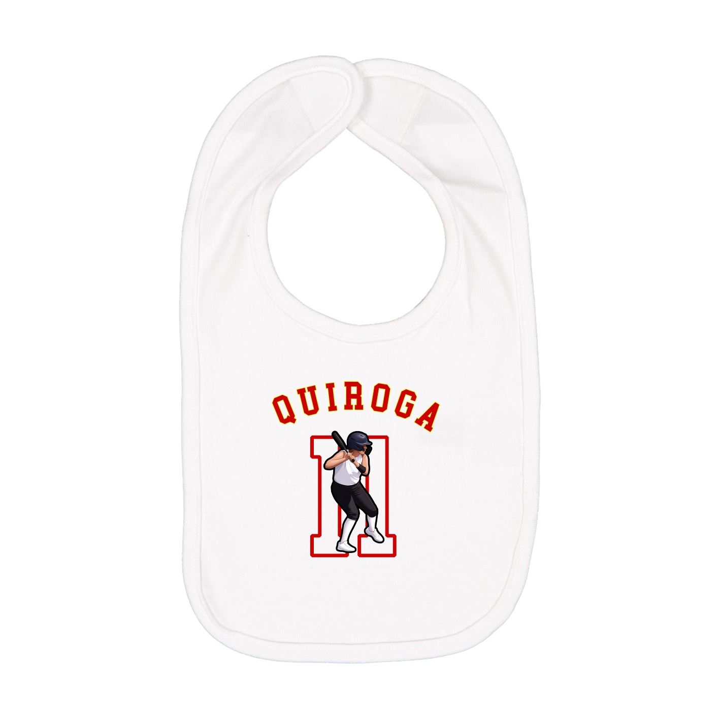 Infant Bib — Shirsey Arch in White