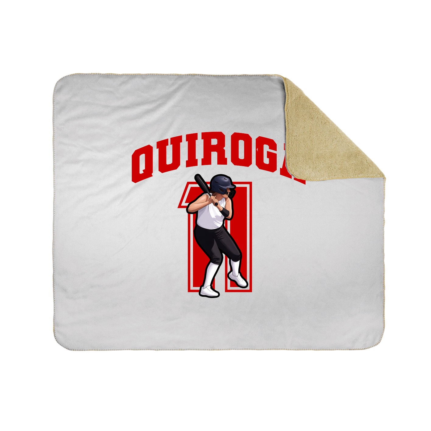 Throw Blanket — Number in White