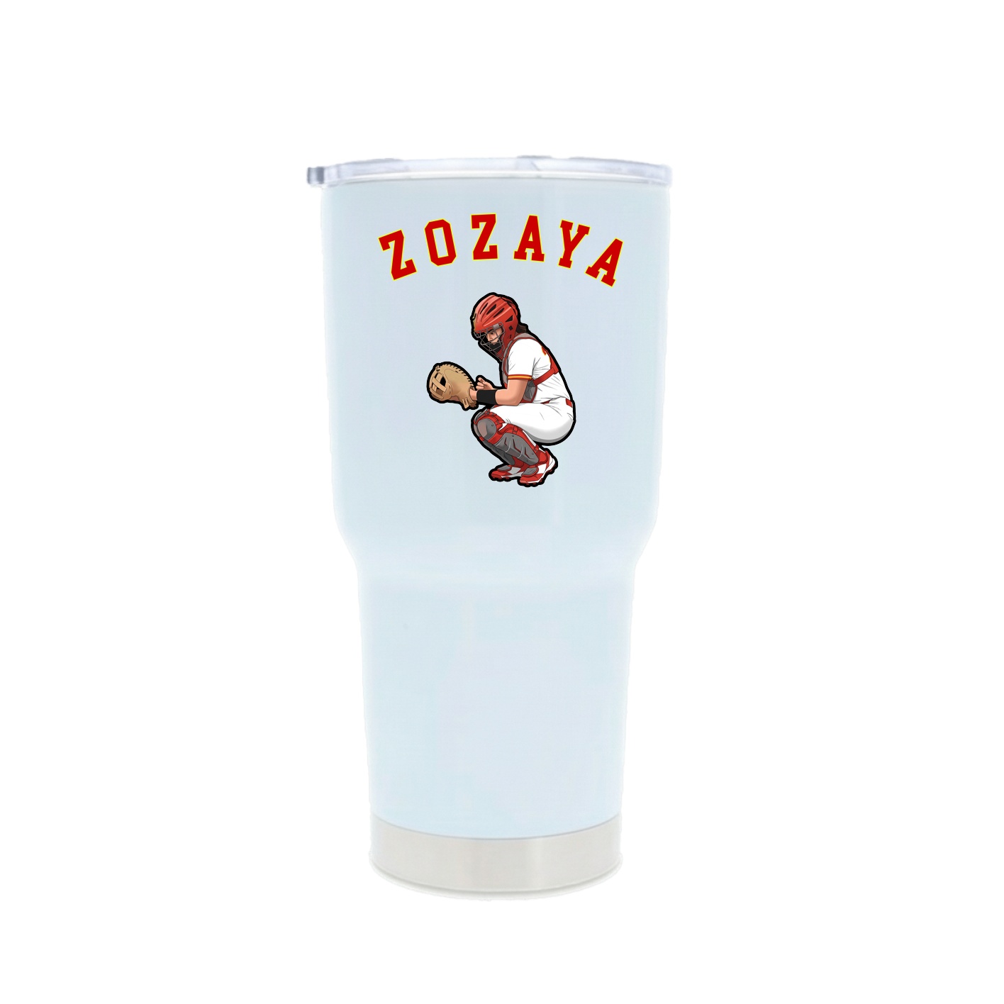 30oz Stainless Steel Tumbler — Shirsey Arch in White