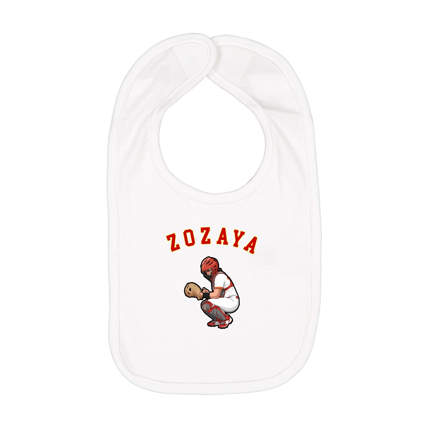 Infant Bib — Shirsey Arch in White