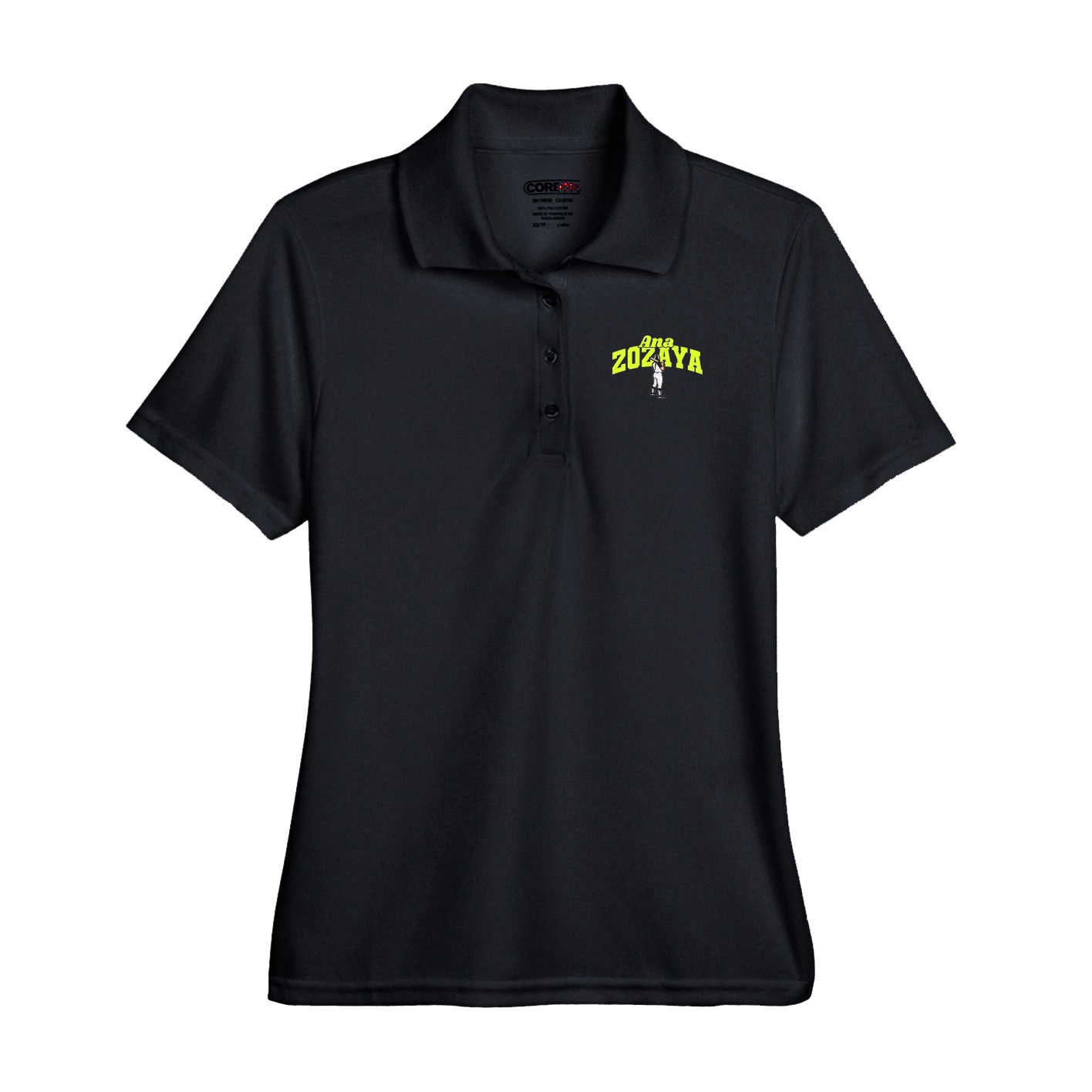 Performance Polo — Signature Arch in Black