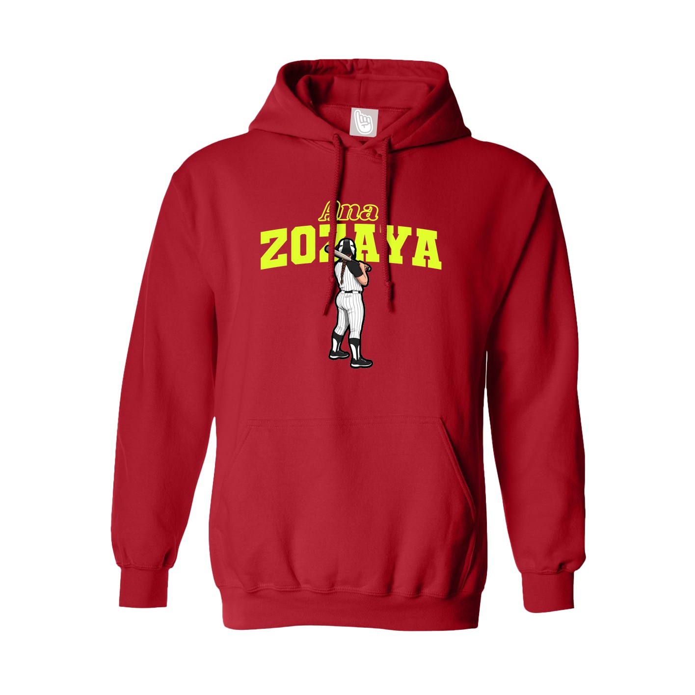 Hoodie — Name Arch in Red
