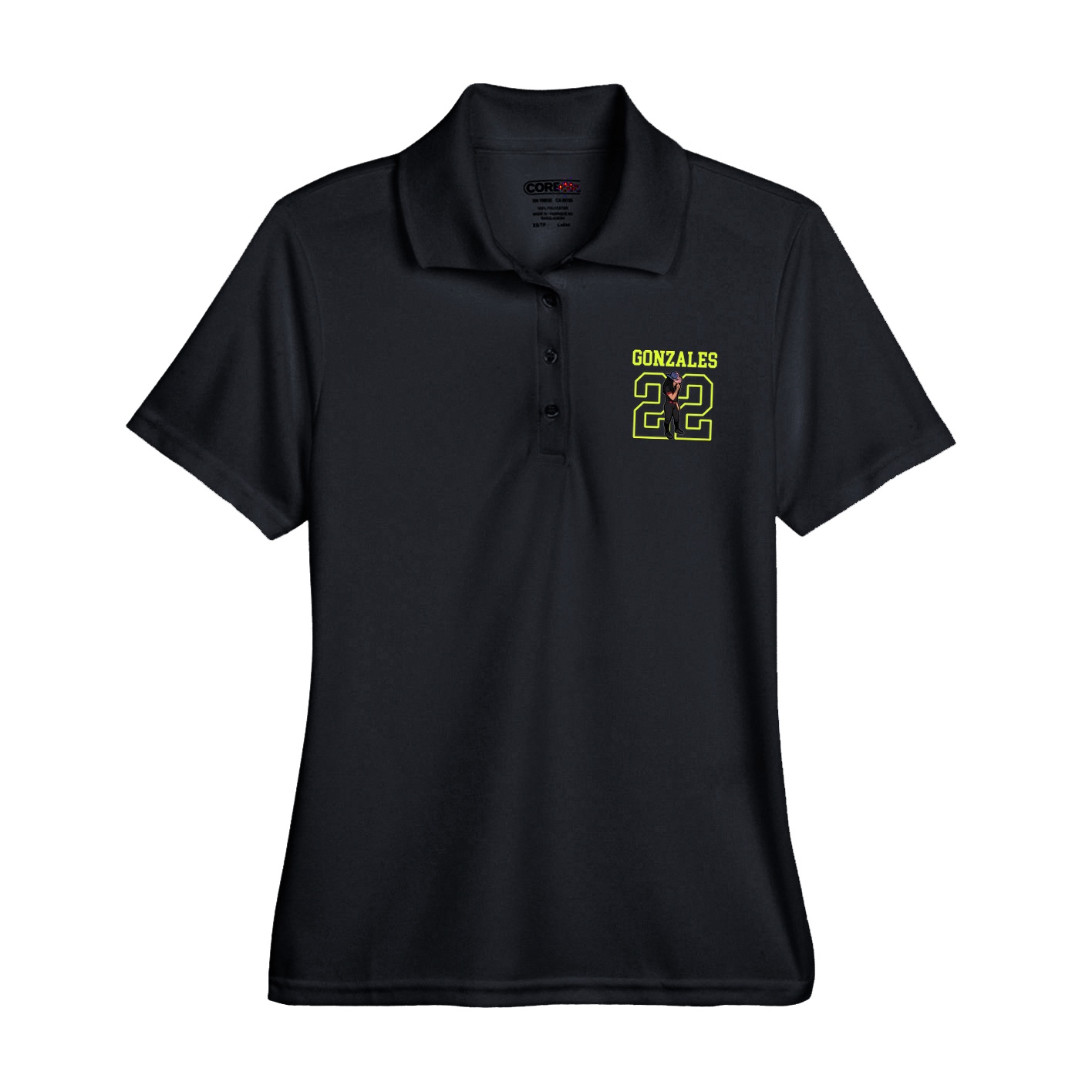 Womens Performance Polo — Shirsey in Black