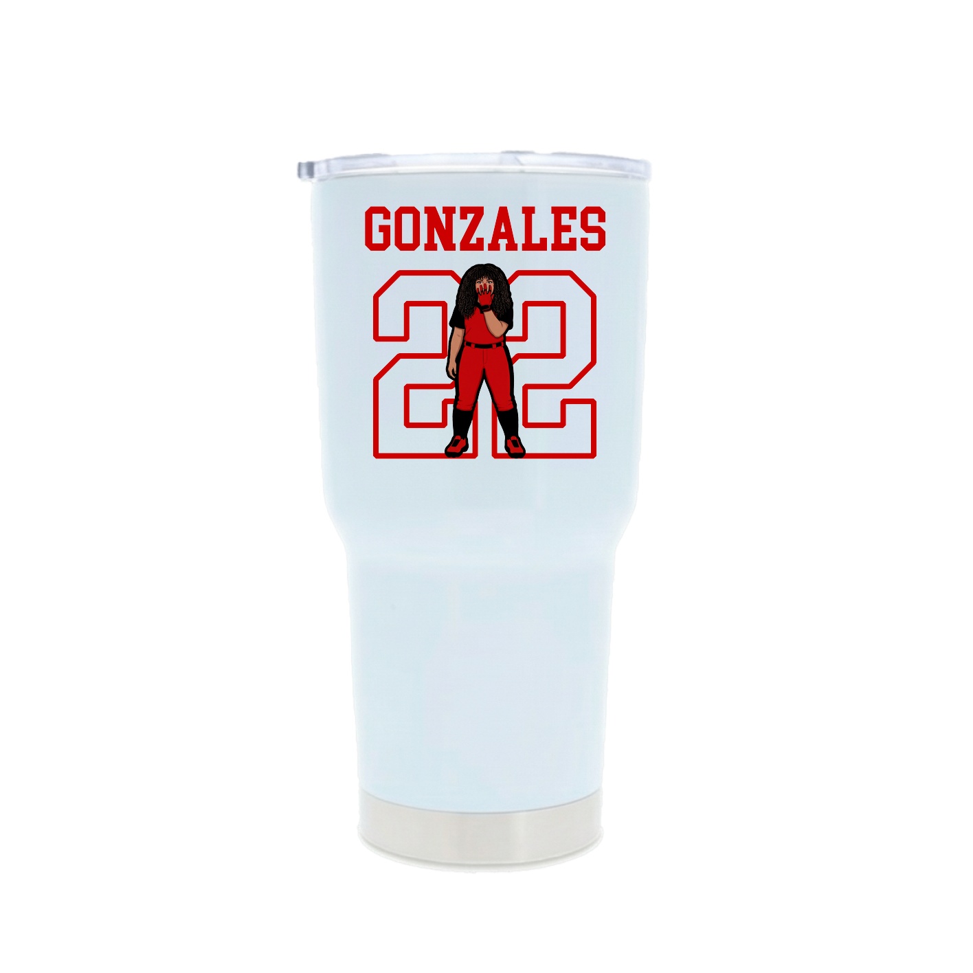30oz Stainless Steel Tumbler — Shirsey in White