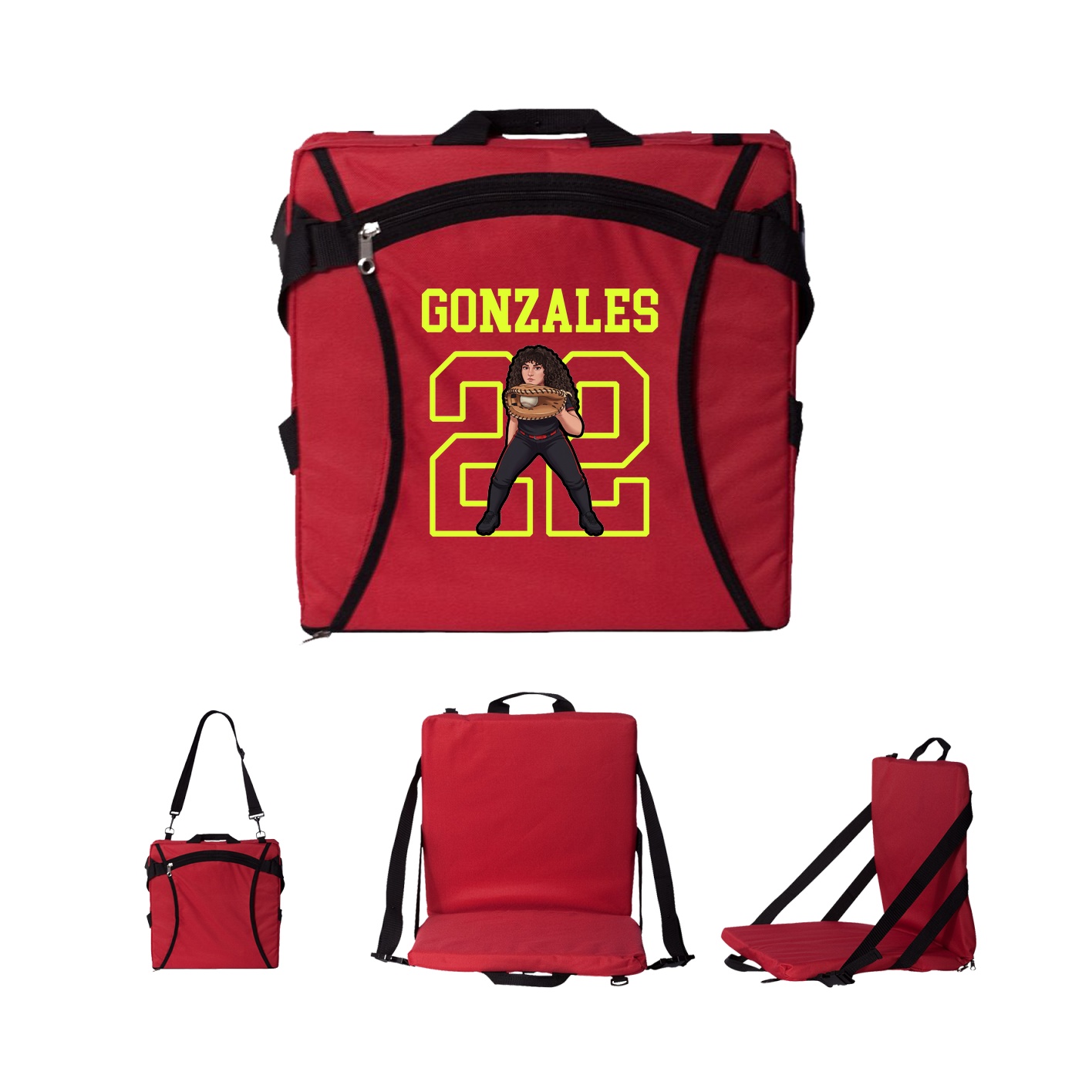 Folding Stadium Seat — Shirsey in Red
