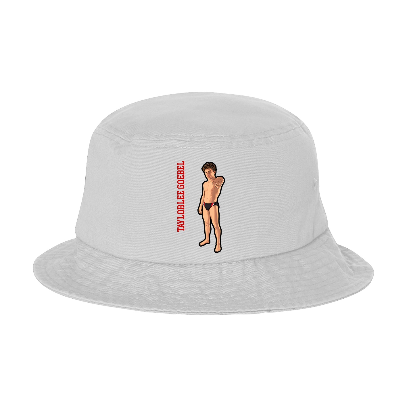 Bucket Cap — Name Vertical in White