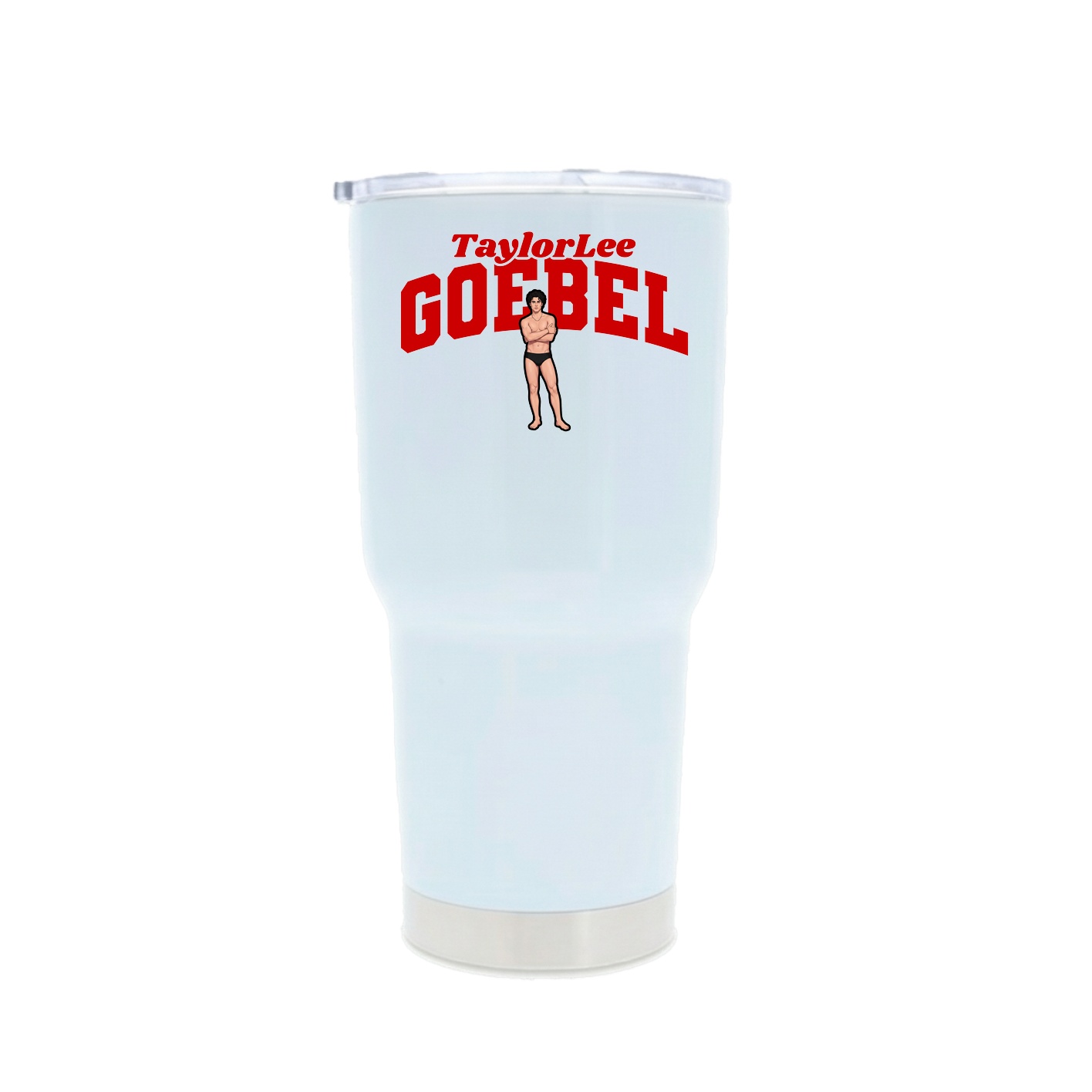 30oz Stainless Steel Tumbler — Signature Arch in White
