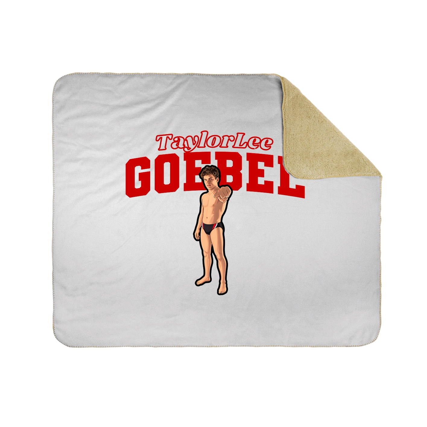 Throw Blanket — Name Arch in White