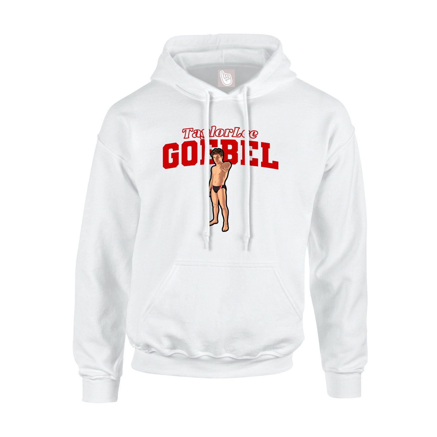 Hoodie — Name Arch in White