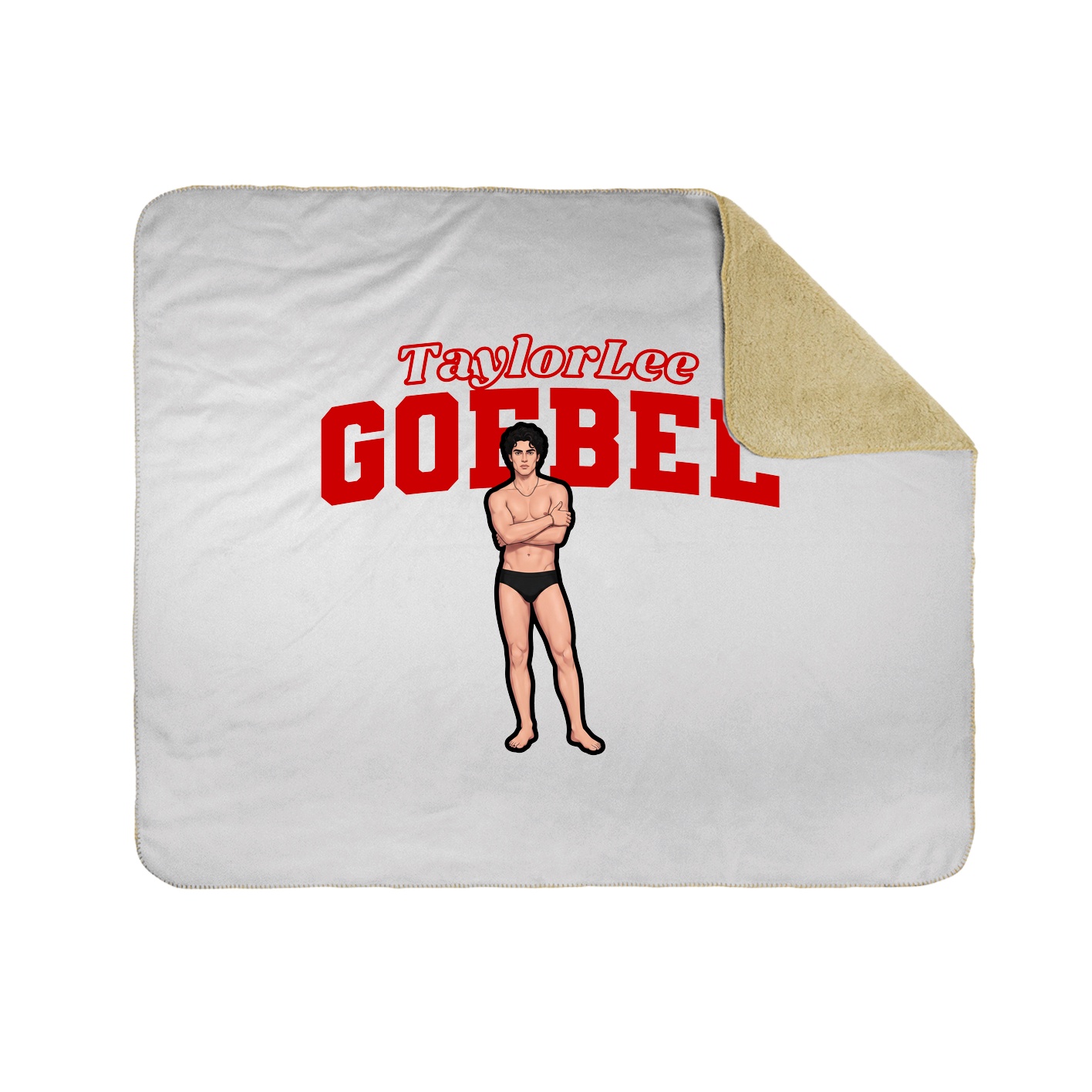Throw Blanket — Name Arch in White