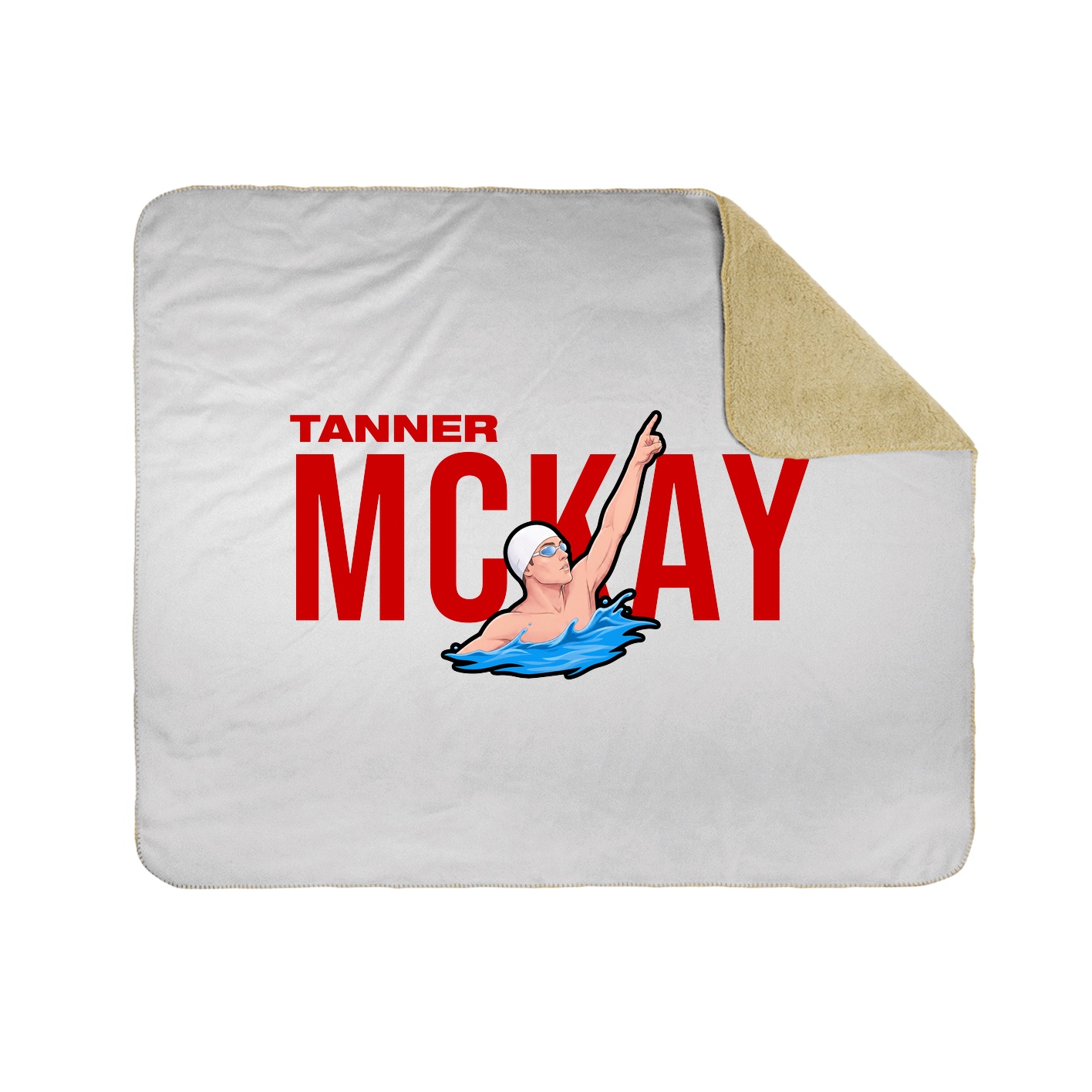 Throw Blanket — Player Name in White