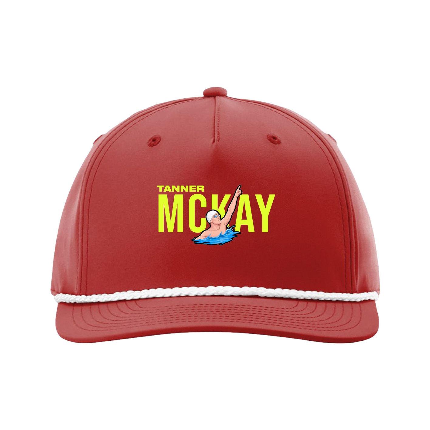 Five-Panel Classic Rope Cap — Player Name in Red