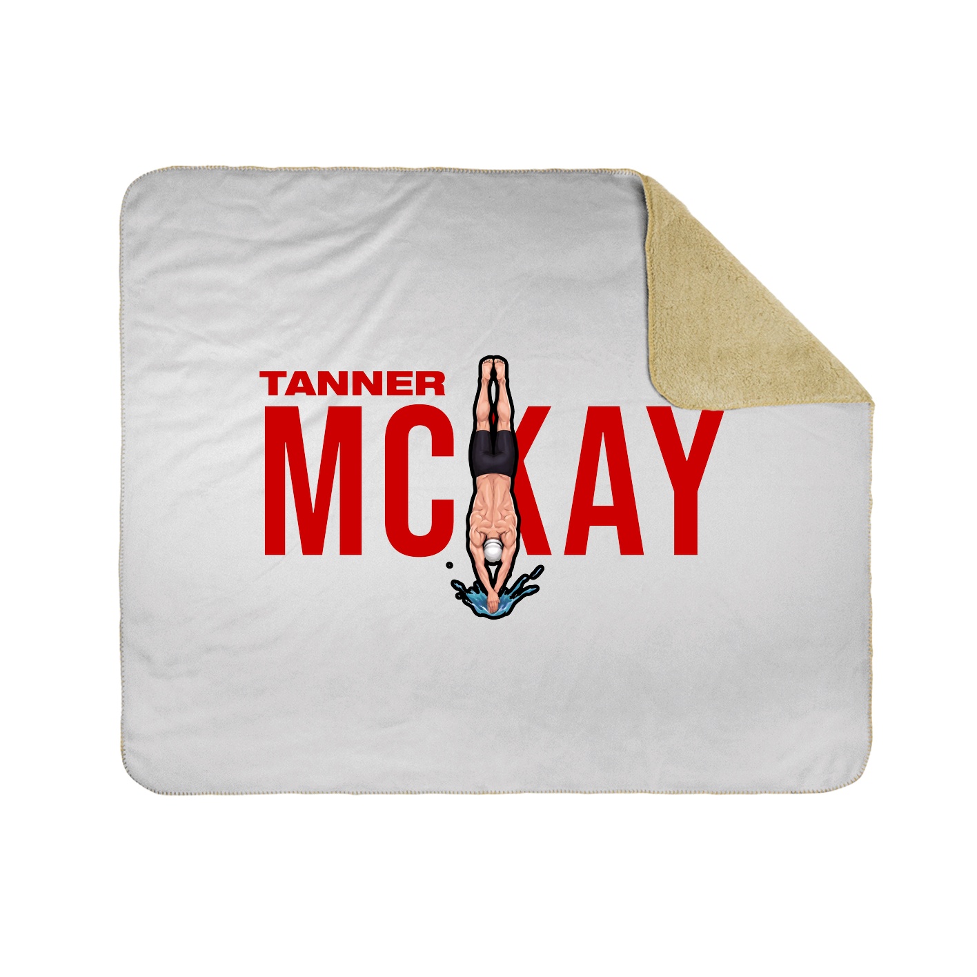 Throw Blanket — Player Name in White