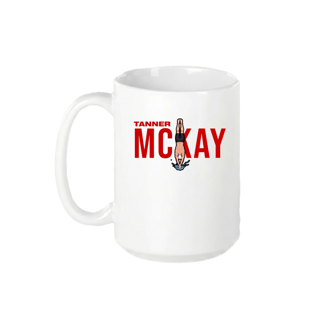 15oz Coffee Mug — Player Name in White