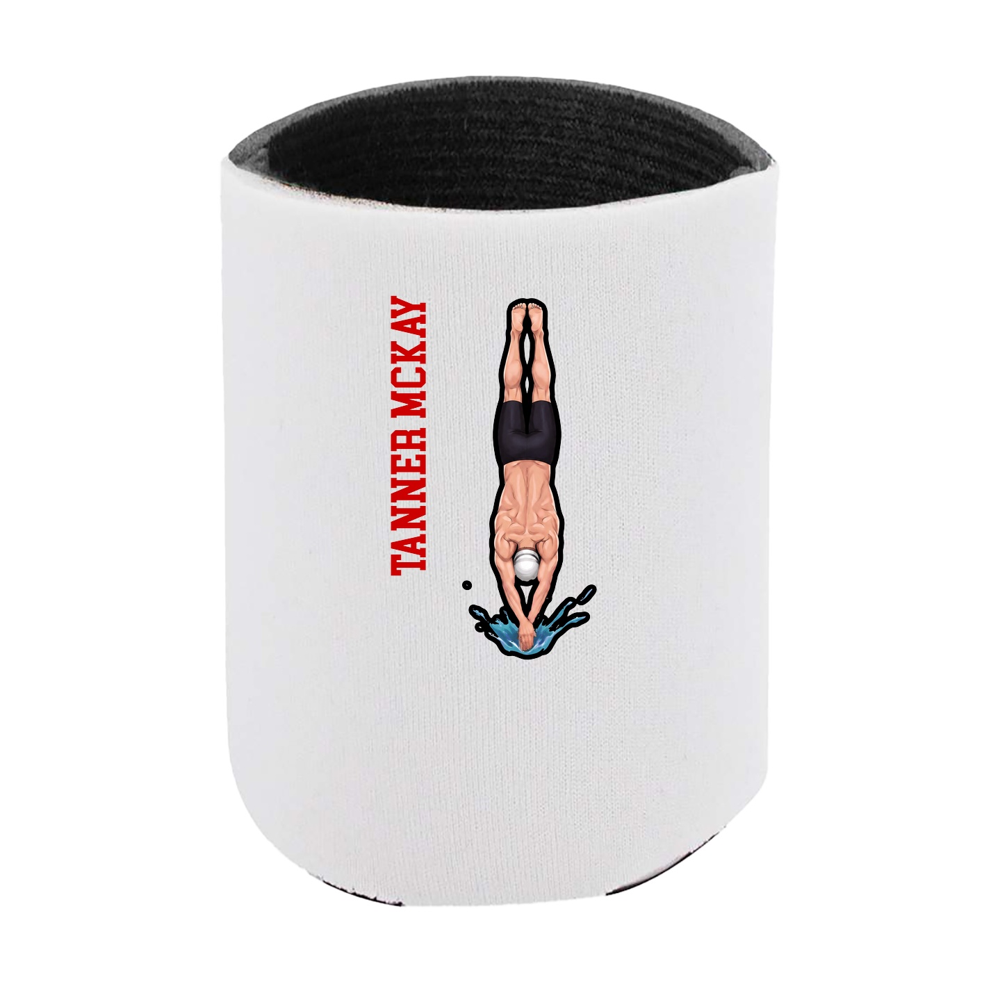Can Holder — Name Vertical in White