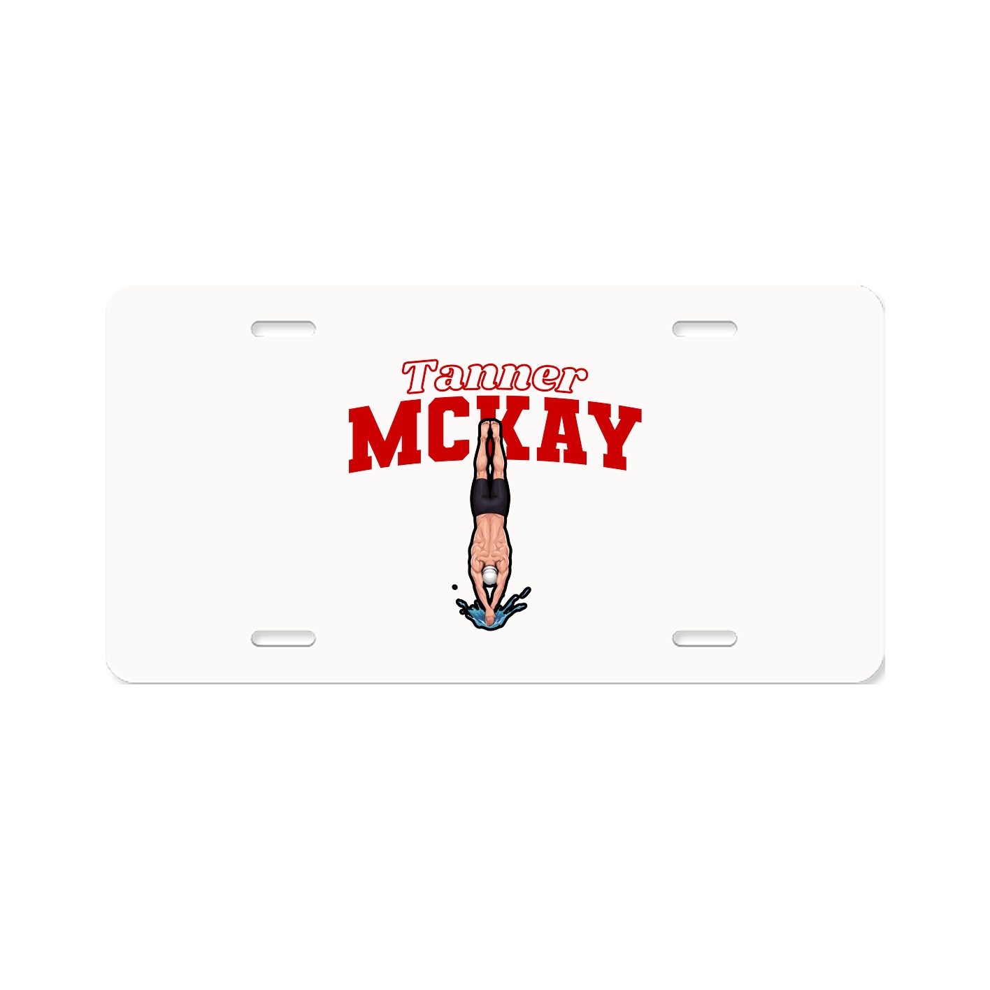 License Plate — Name Arch in Classic