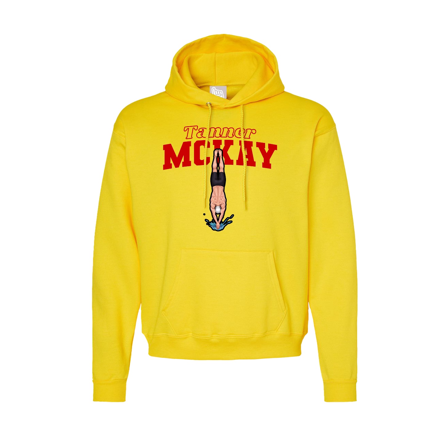 Hoodie — Name Arch in Yellow