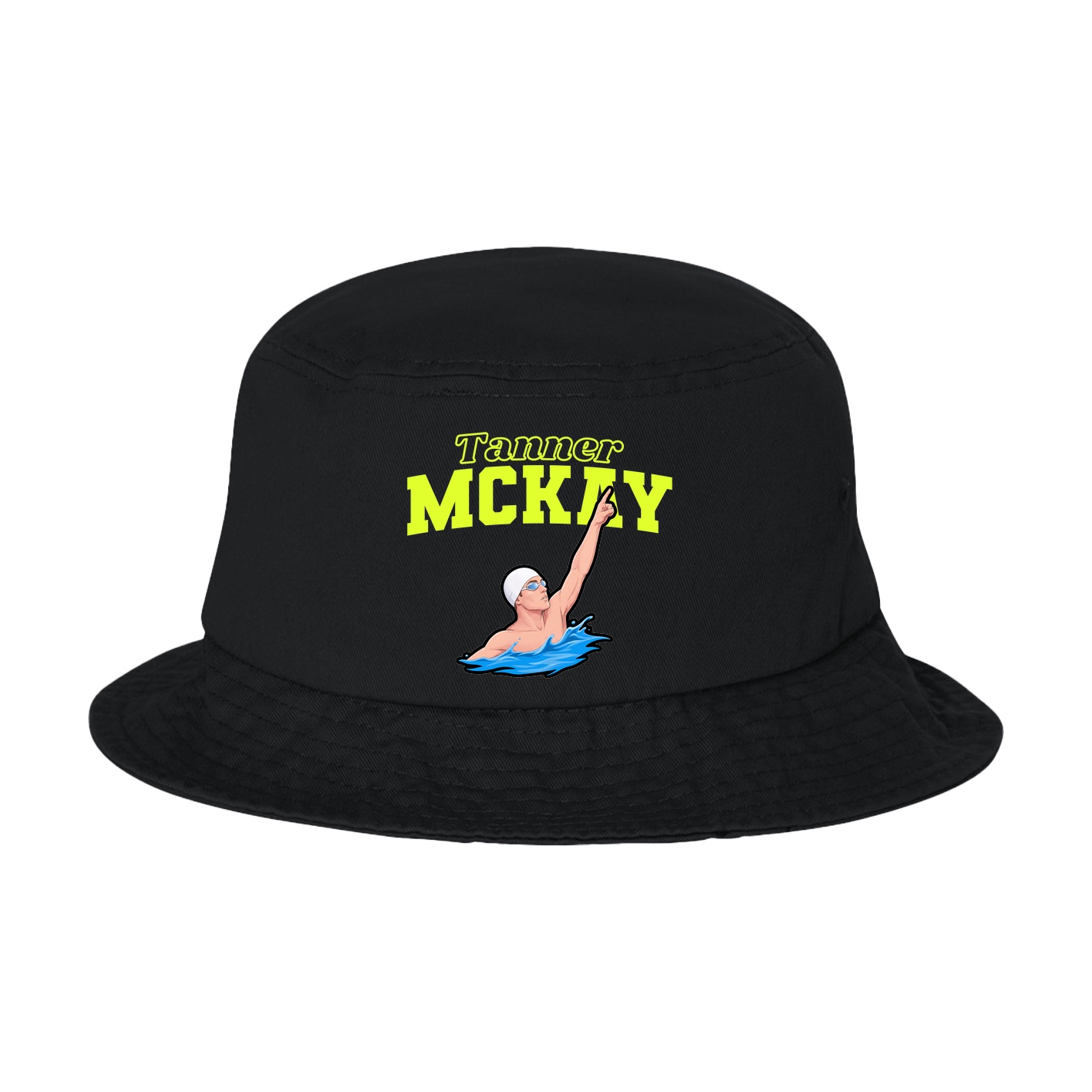 Bucket Cap — Name Arch in Black