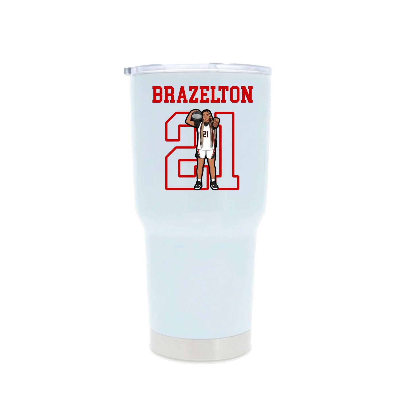 30oz Stainless Steel Tumbler — Shirsey in White