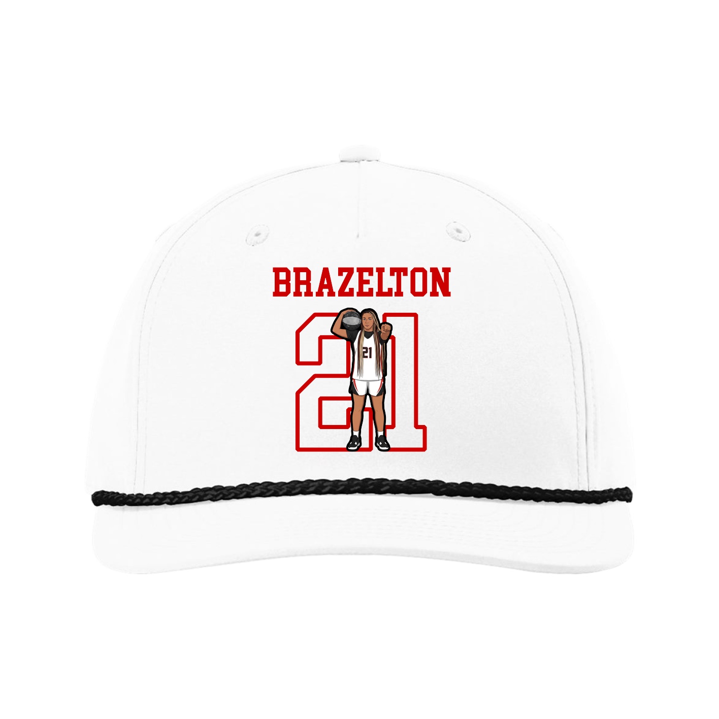 Five-Panel Classic Rope Cap — Shirsey in White